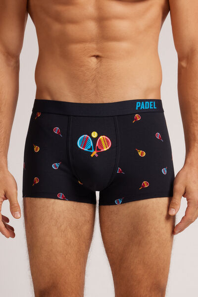 Padel Print Superior Cotton Boxers Man Blue Size 6 - Intimissimi - Modalova