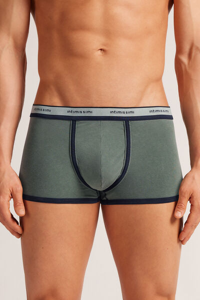Intimissimi Bóxer Washed Collection de Algodón Superior Elástico Hombre Azul Tamaño 44