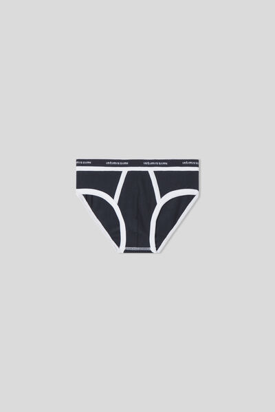 Intimissimi Calzoncillos de Algodón Superior con Logotipo para Niños Niño Azul Tamaño 10-11