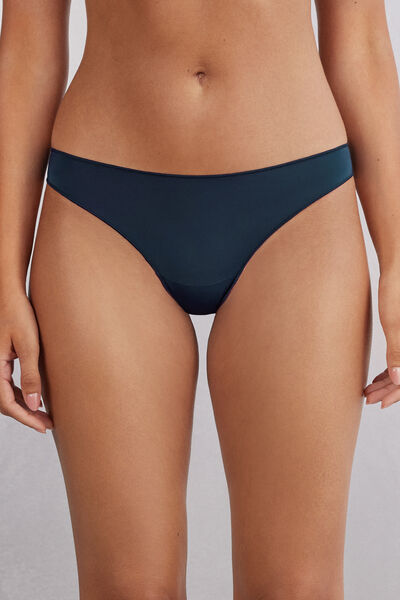 Intimissimi Slip Vita Bassa in Microfibra Ultralight Donna Blu Taglia 2