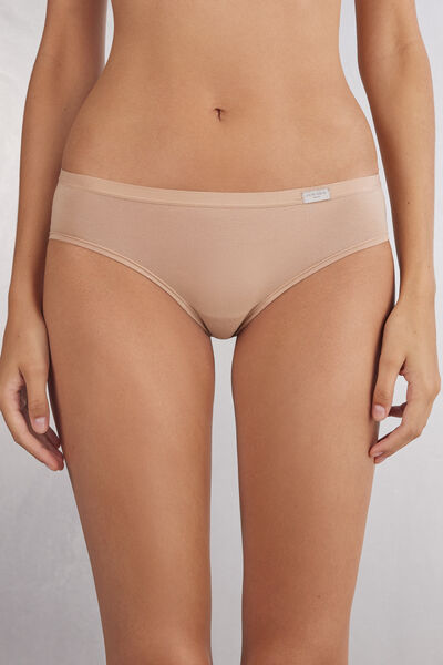 Intimissimi Braga ancha de algodón de talle medio Mujer Natural Tamaño 36