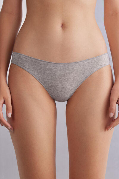 Intimissimi Slip Vita Bassa in Cotone Donna Grigio Taglia 3