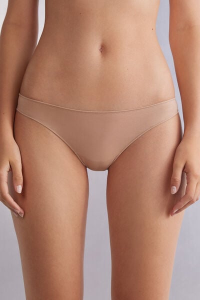 Intimissimi Braguita de Talle Bajo de Algodón Mujer Natural Tamaño L