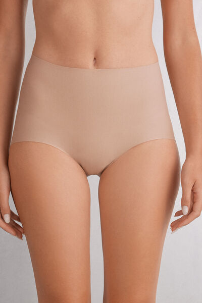Light Shaping Cotton High Waist Panties Woman Natural - Intimissimi - Modalova