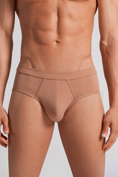Intimissimi Calzoncillo slip de colores básicos en algodón Hombre Natural Tamaño 40