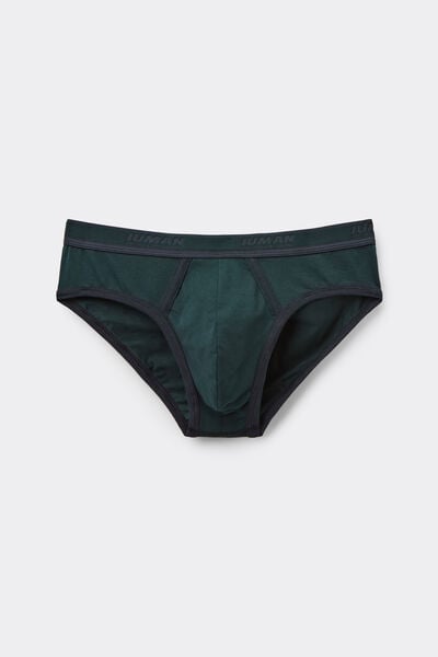 Intimissimi Slip de Hombre de Algodón Superior con Logotipo Hombre Verde Tamaño 38