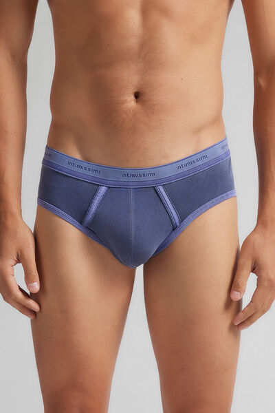 Intimissimi Calzoncillos Washed Collection de Algodón Superior Elástico Hombre Azul Tamaño 46