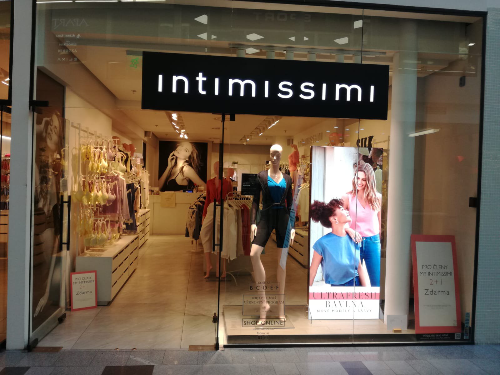 Underwear and lingerie shop in Zlin at Namesti Miru 174