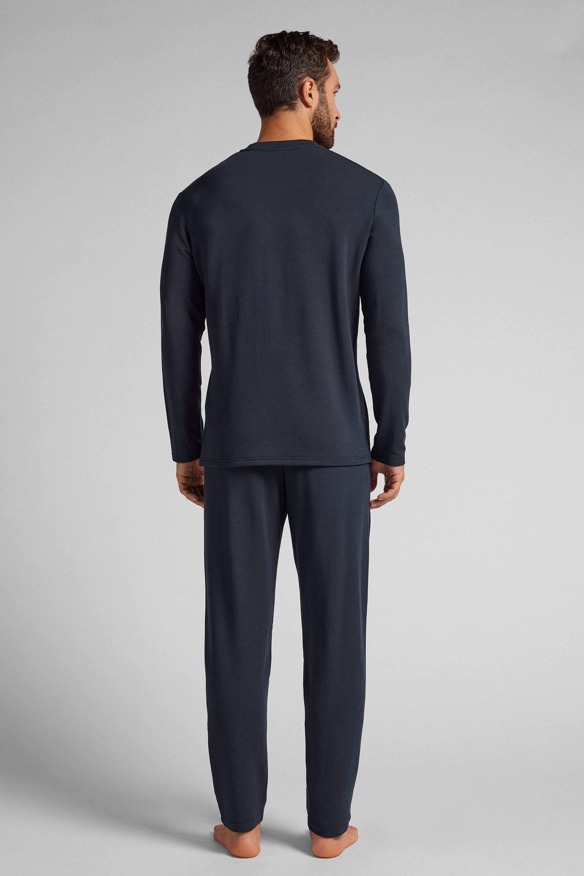 モダール スウェット ロングパジャマ