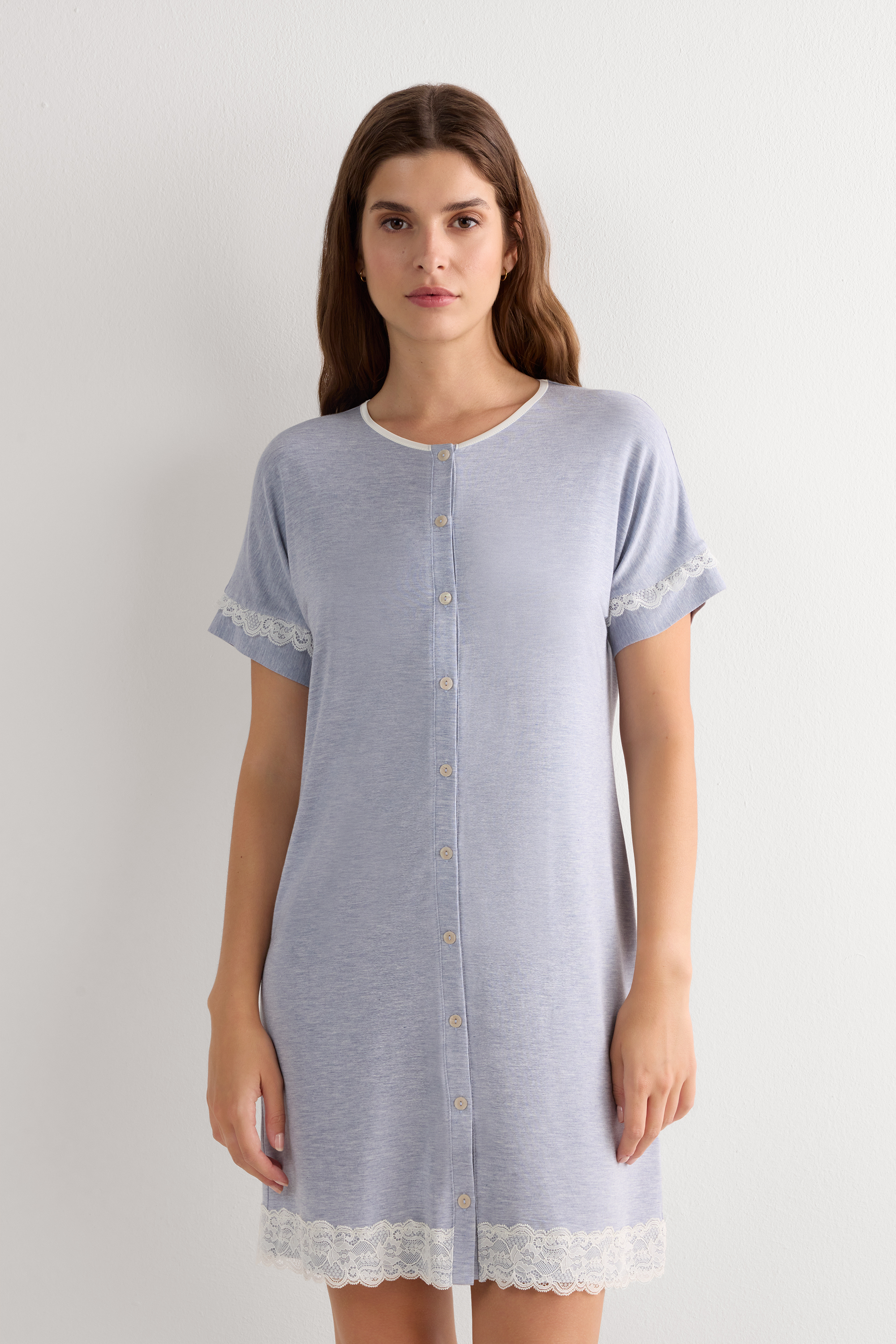 intimissimi ルームウエア Chemise de nuit Couture de Nuit Lace Kimono | Intimissimi