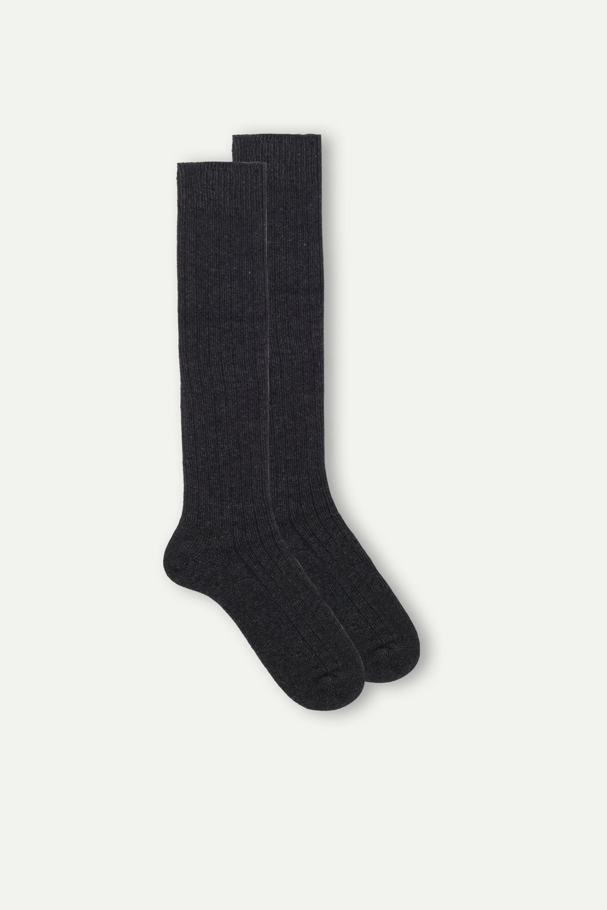 Fitilli Diz Üstü Görünümlü Kaşmir Külotlu Çorap