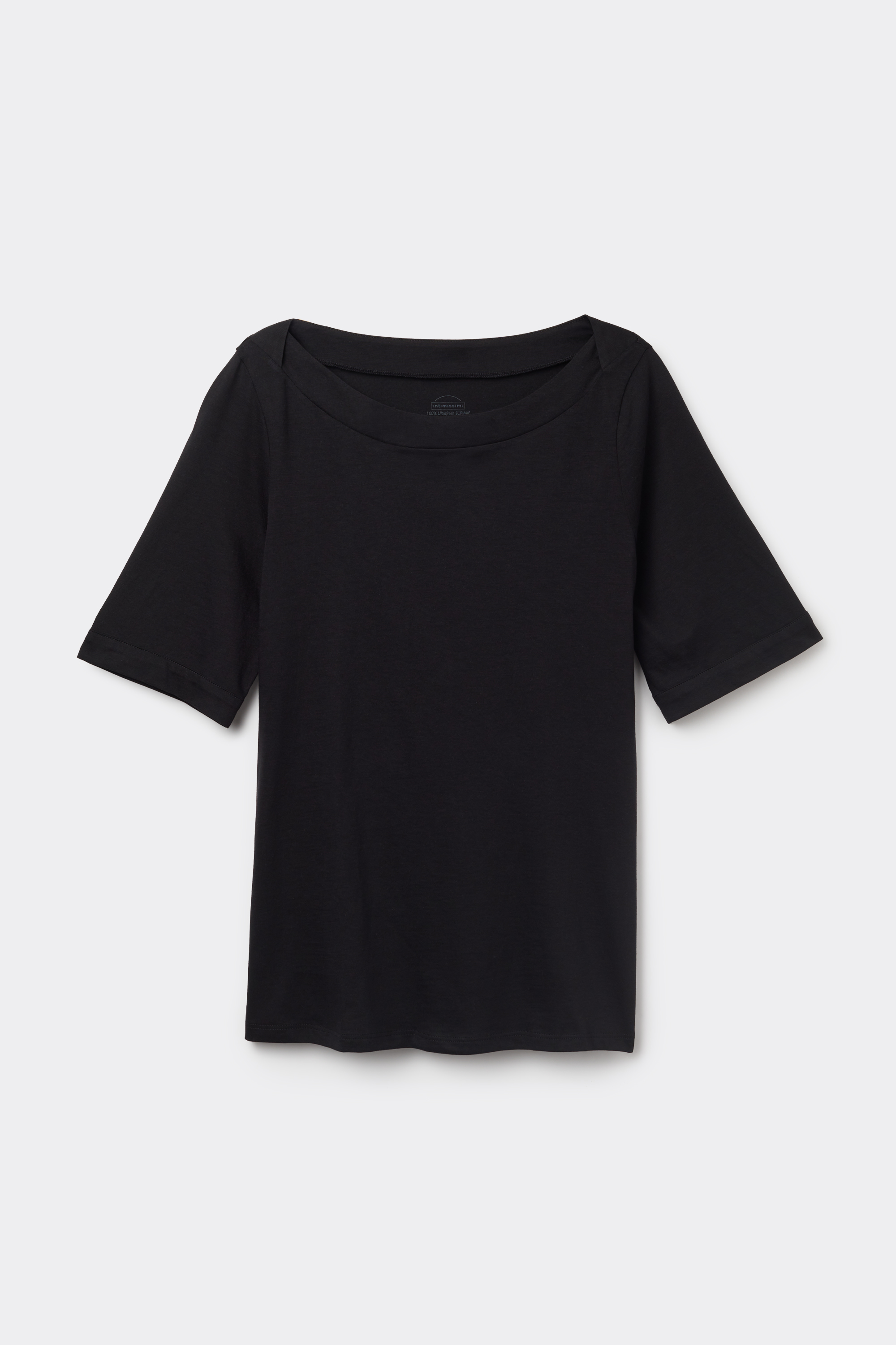 Ultrafreshコットン ショートスリーブ ボートネック ニット