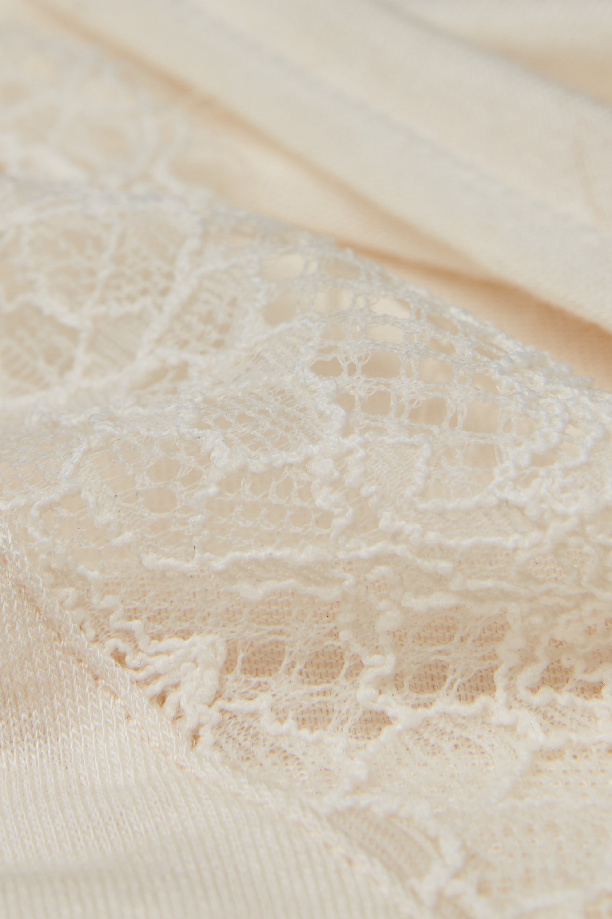 Ultralight モダール＆カシミヤ レース ロングスリーブ ボディスーツ