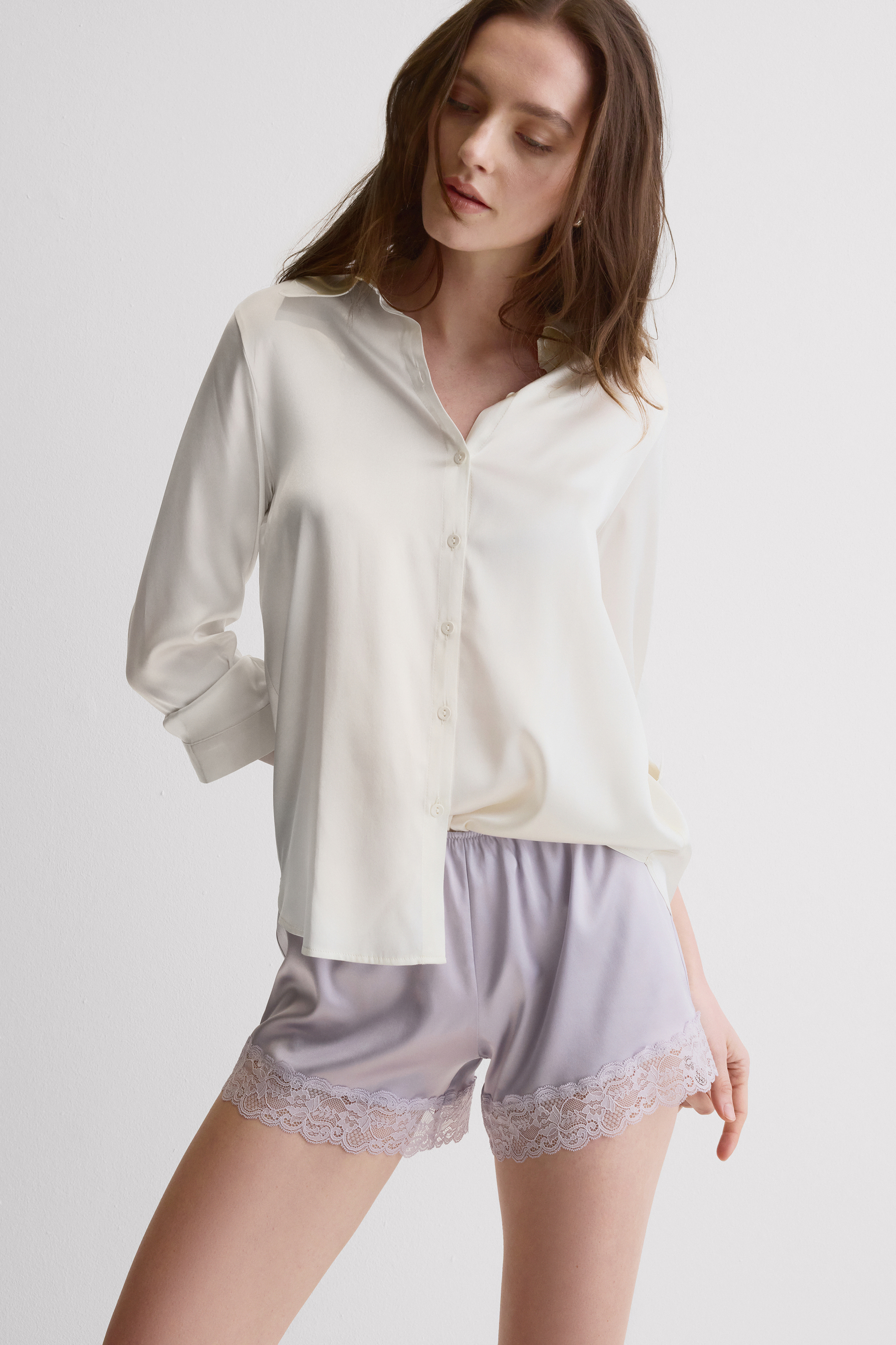 シルク＆レース ショートパンツ