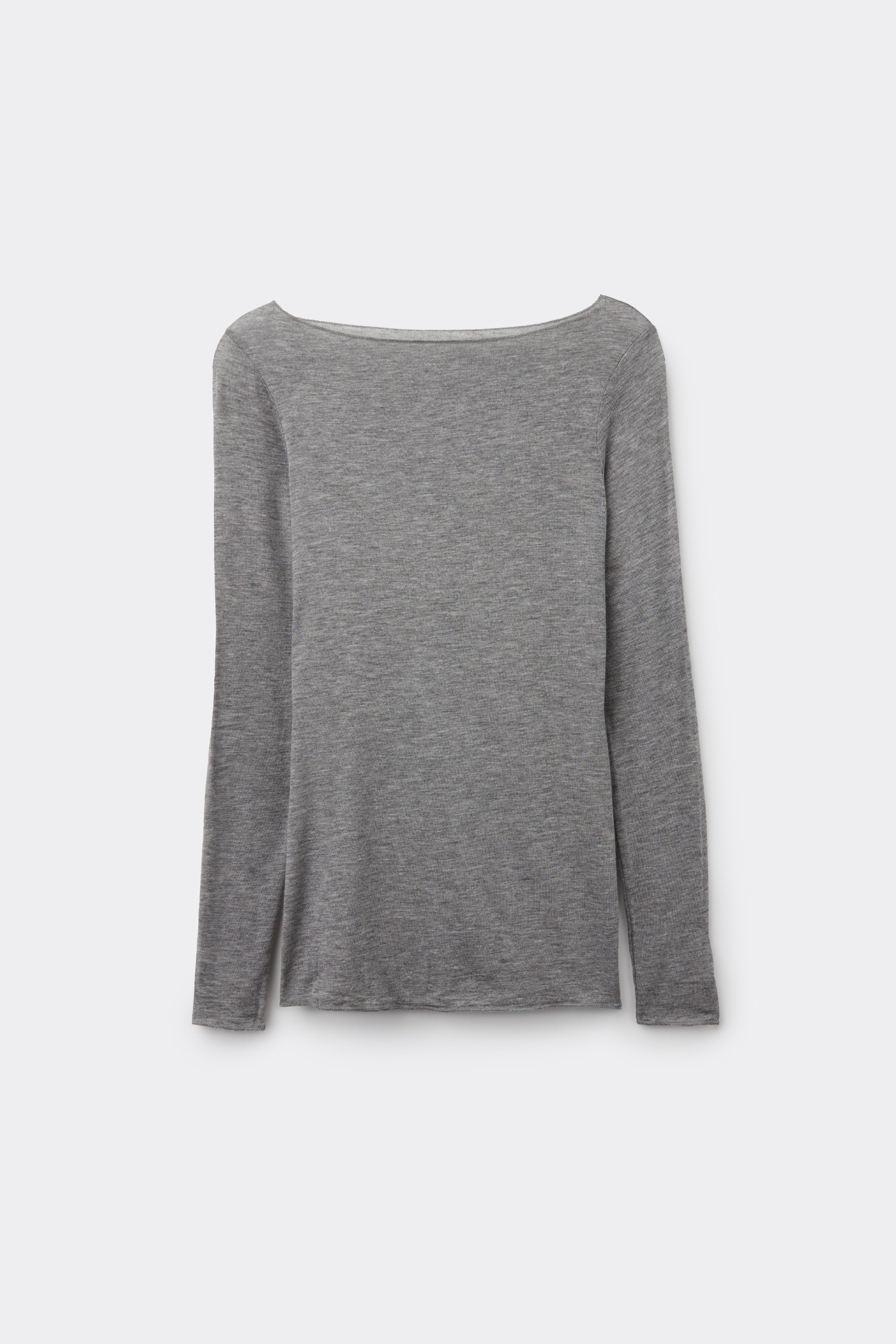 ボートネック モダール カシミヤ ウルトラライト トップス