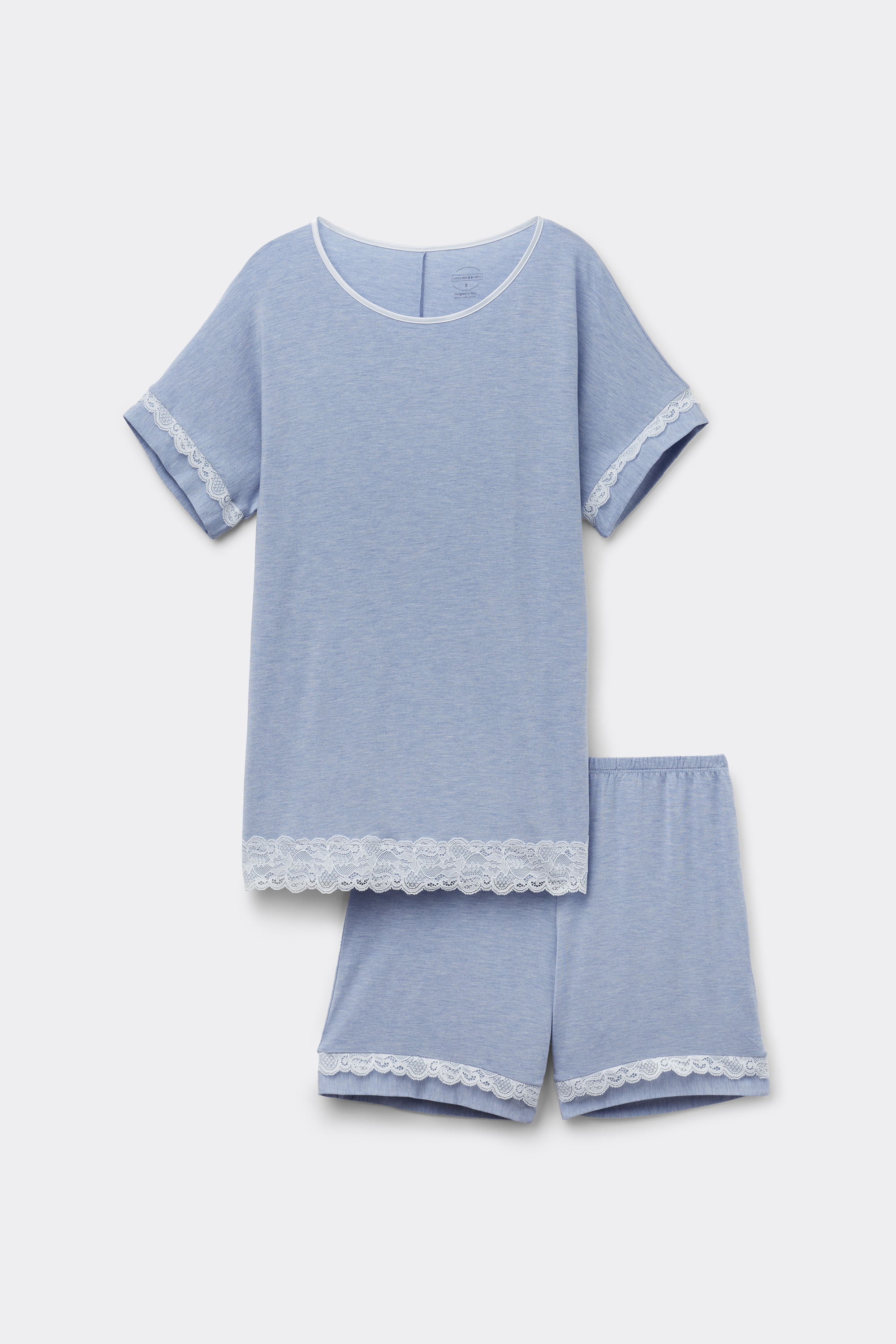 Cheibear Set Pigiama Donna In Morbido Modal – Canotta E Pantaloni Capri Con Bordi In Pizzo, Abbigliamento Da Notte Elegante E Comodo