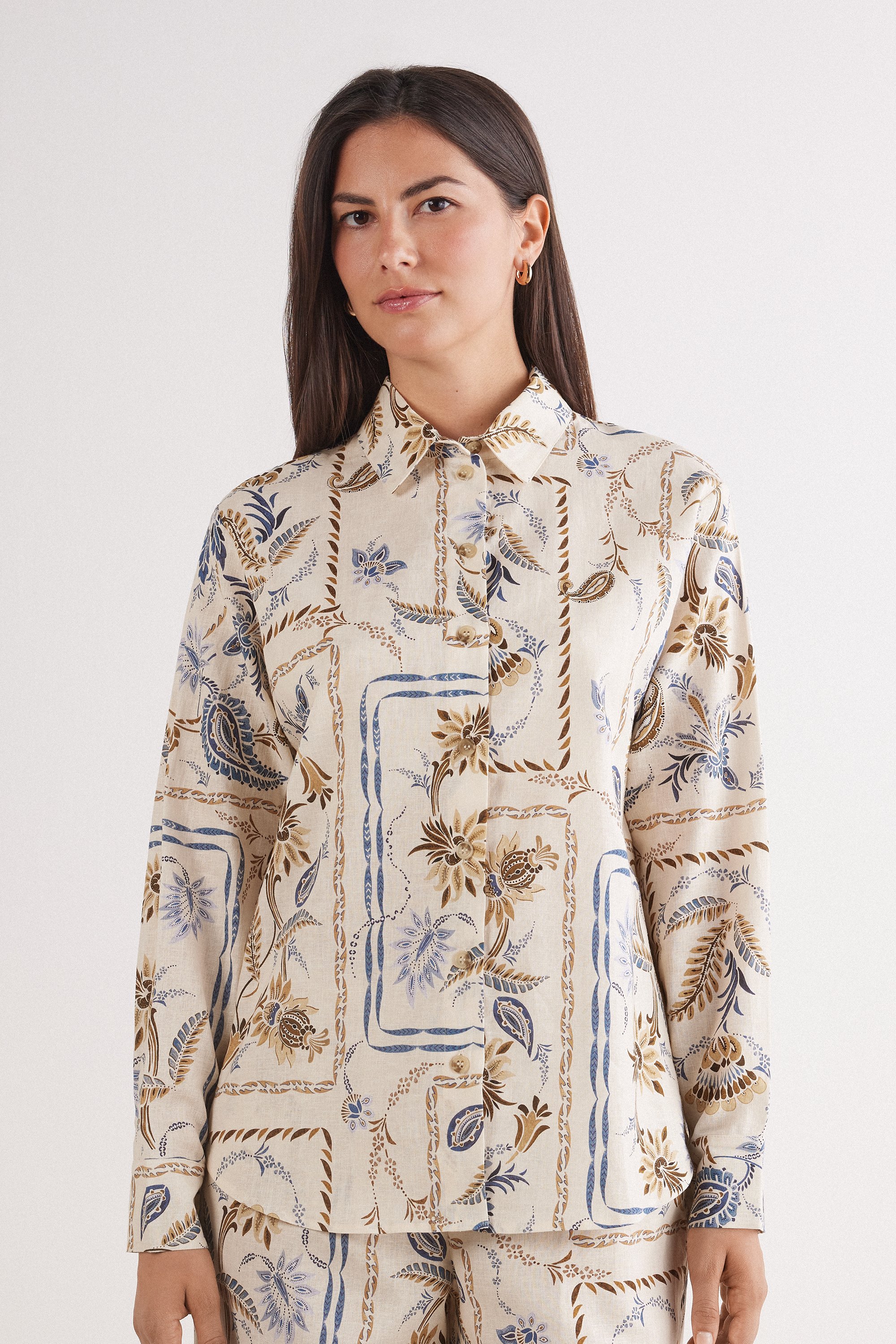 Italian Riviera リネン＆コットン シャツ