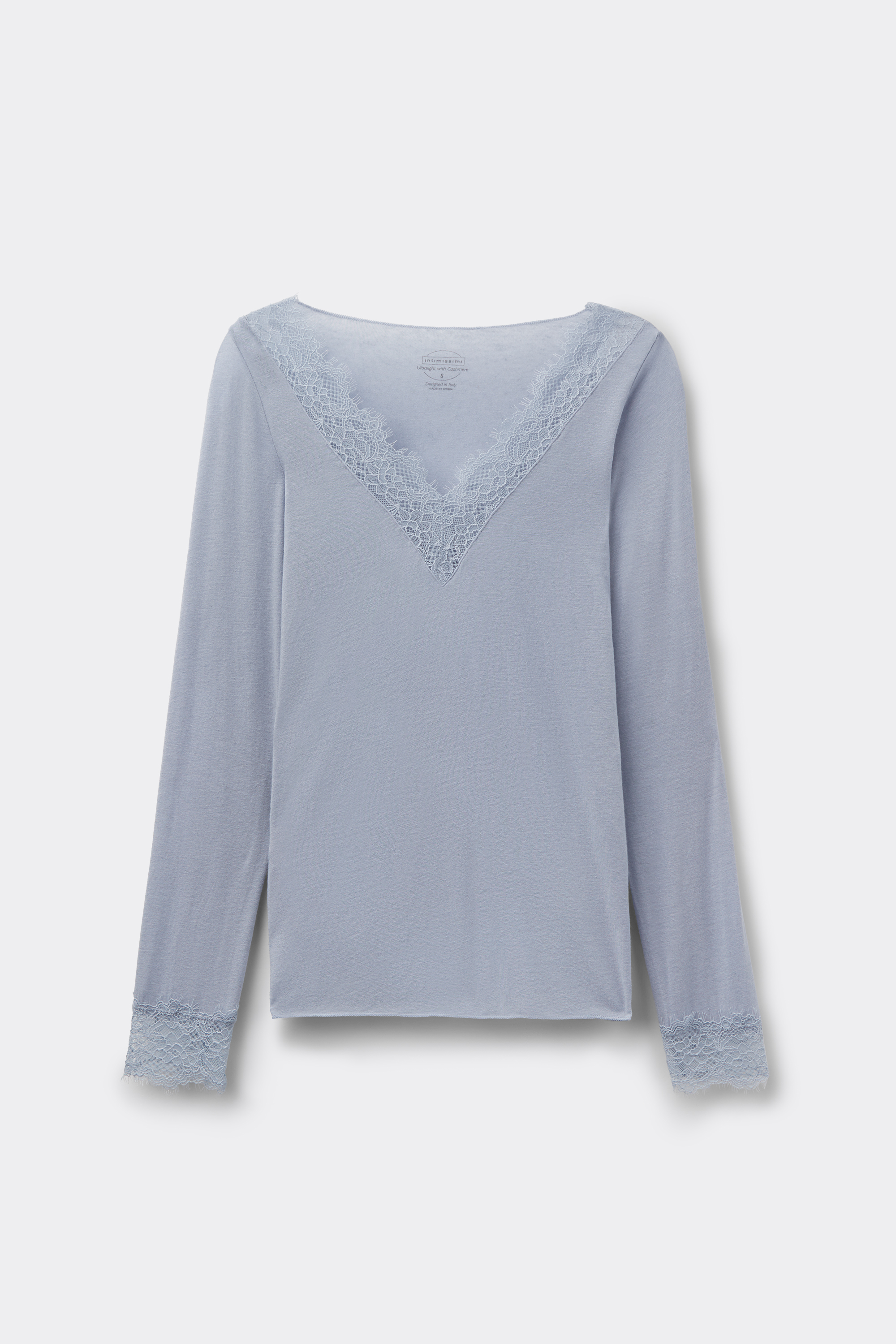 モダール カシミヤ ウルトラライト ロング レースシャツ