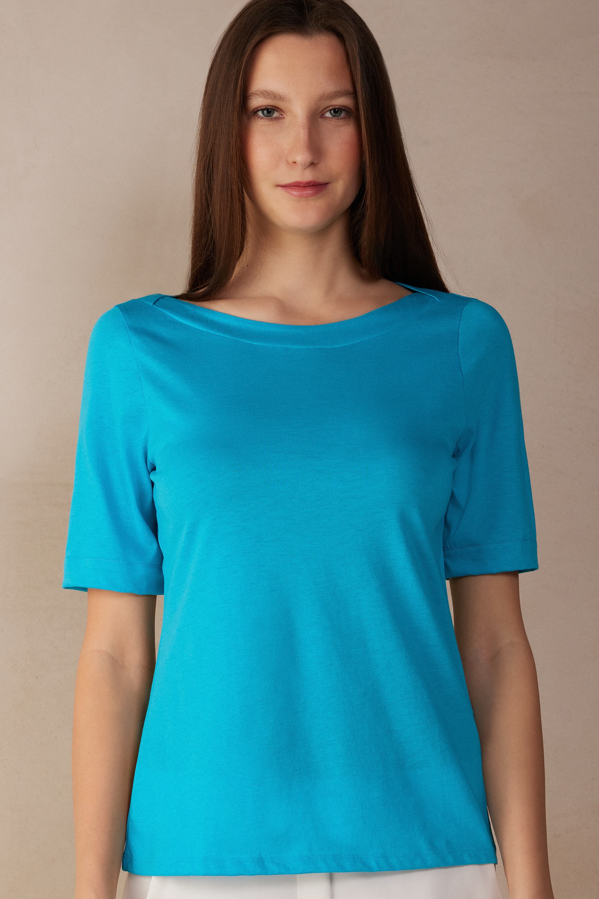 Rowan Women's T-Shirt Tyler Supima Cotton Short Sleeve Top Tee In Canyon Clay - Foto 13