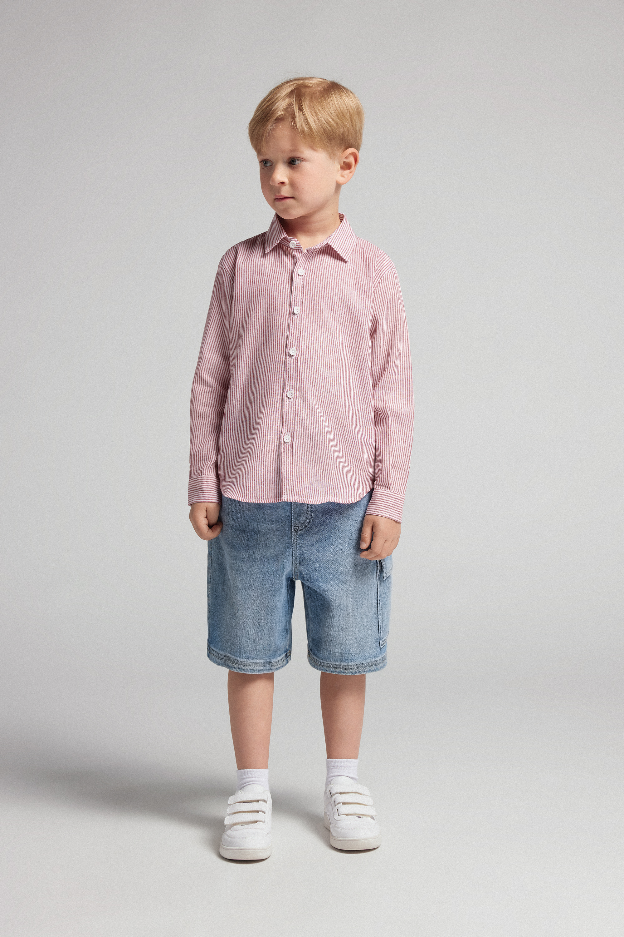 リネン＆コットン ボーイズ シャツ