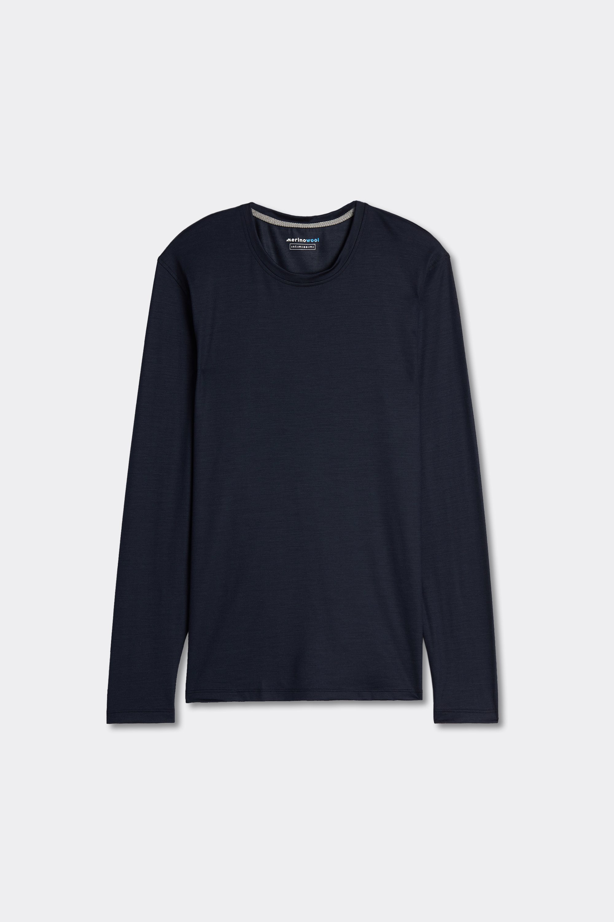 T-Shirt Manches Longues en Laine Mérino Col Rond