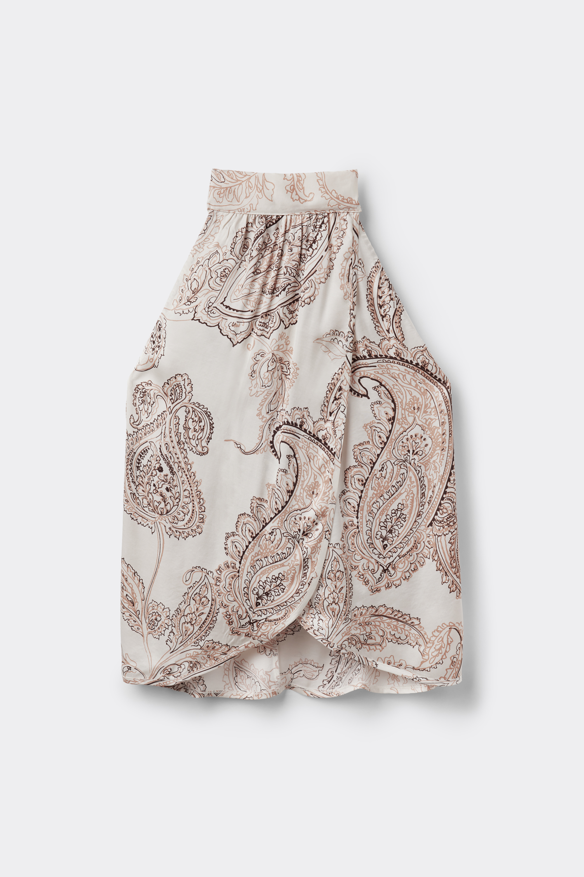 "Get Notice" ビスコースサテン ホルターネック トップス