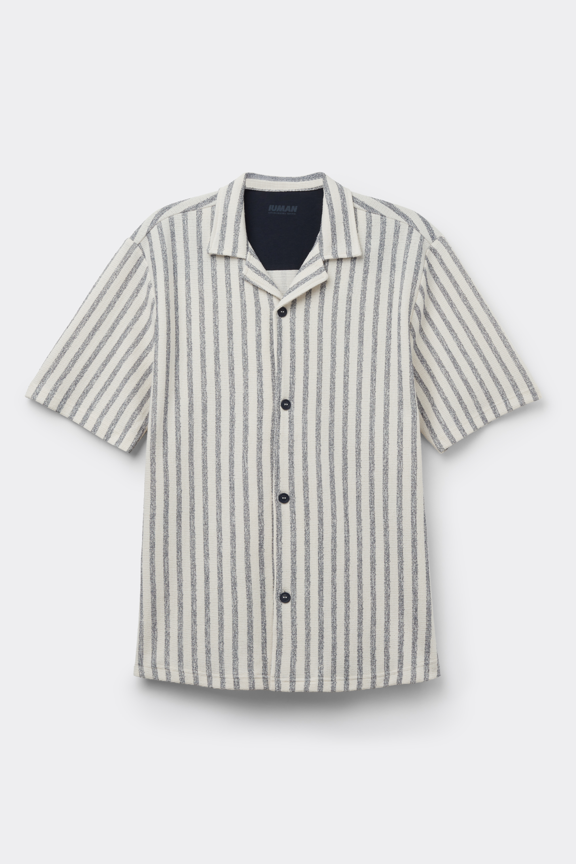 ストライプ ショートスリーブ ボウリングシャツ