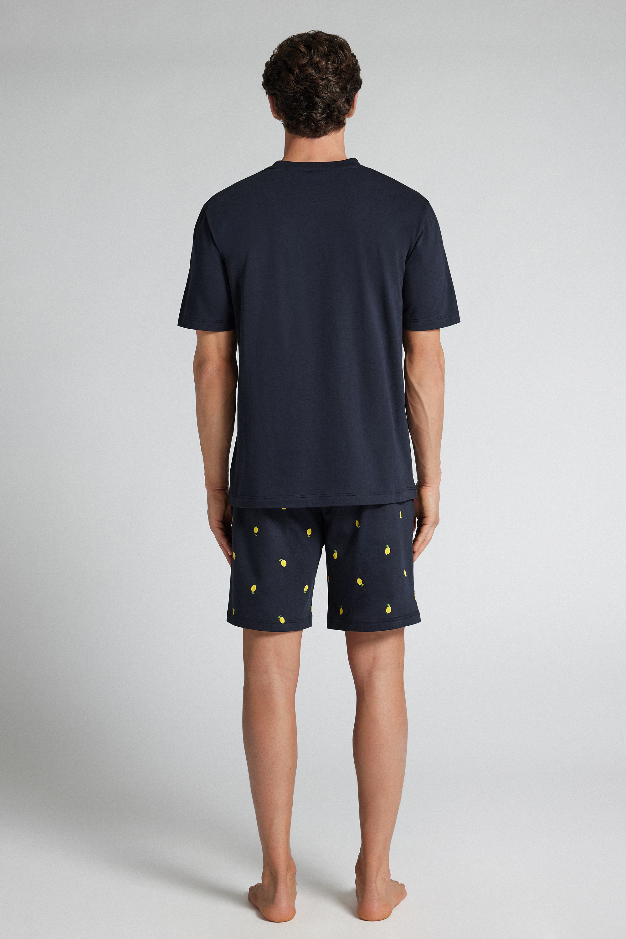 スキューバレモンプリント コットン ショートパジャマ