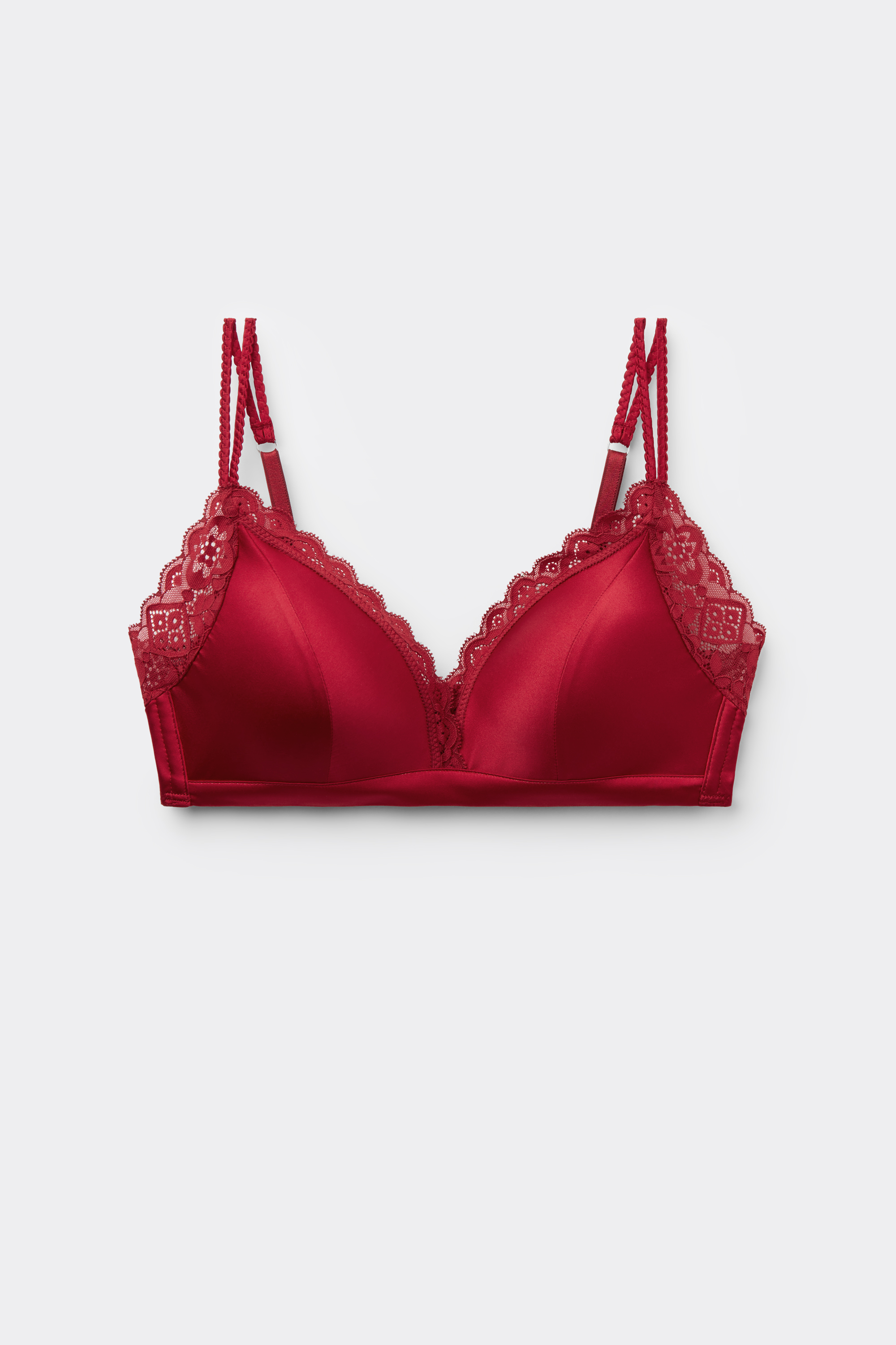 Tiziana Silk and Lace Triangle Bra