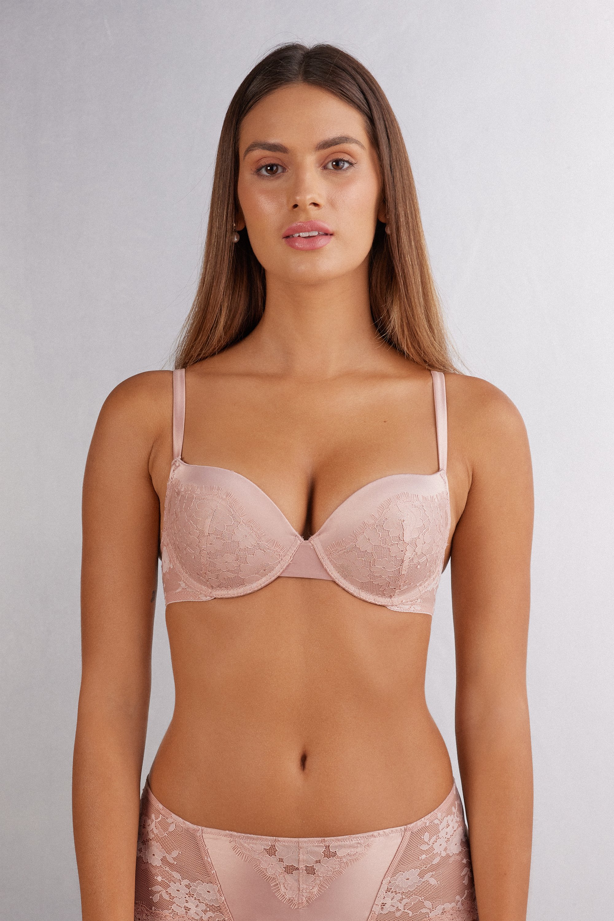 Satin Meets Lace Elettra Super Push-Up Bra | Intimissimi