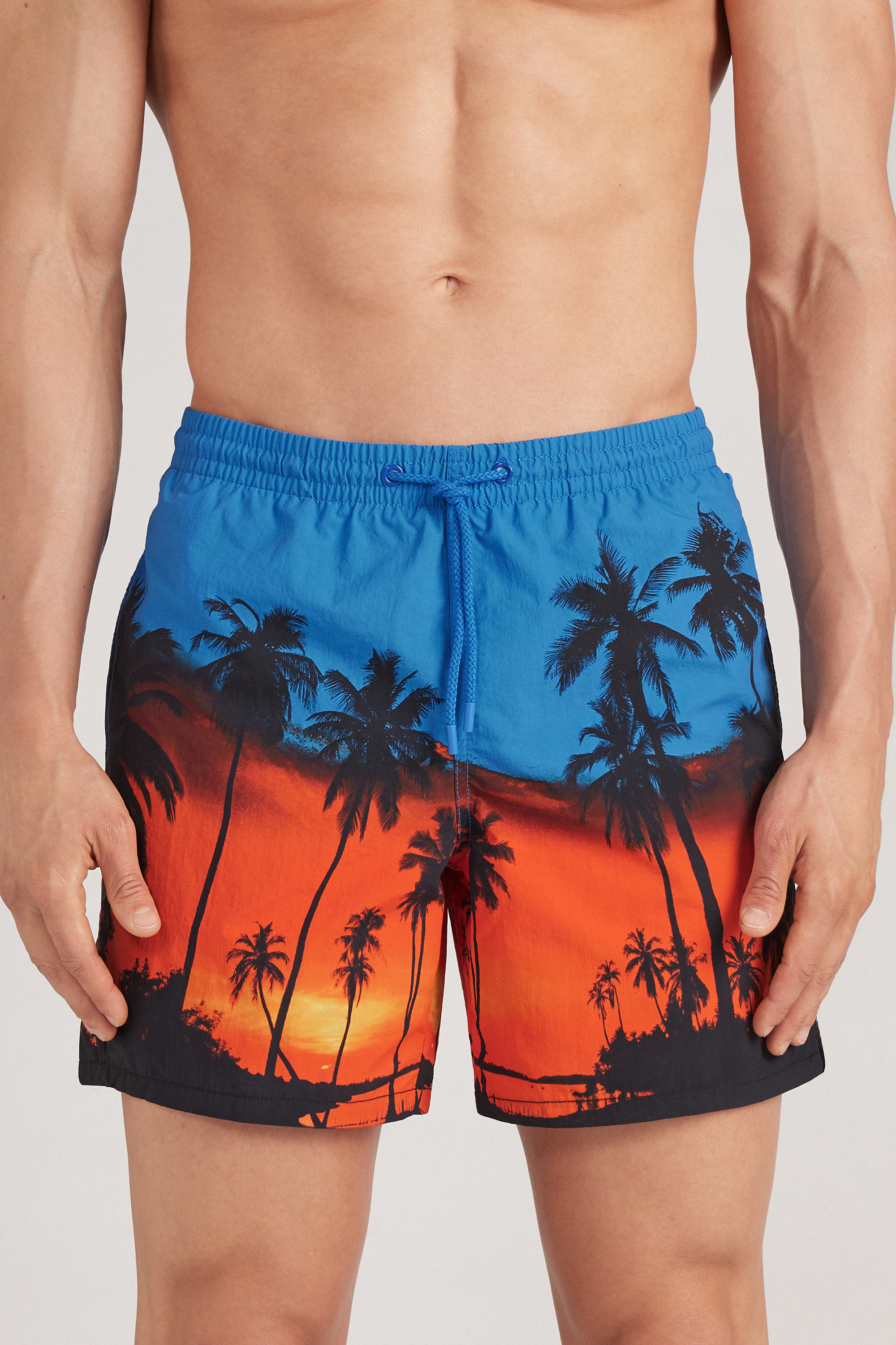 Men's palm tree swim trunks 2025