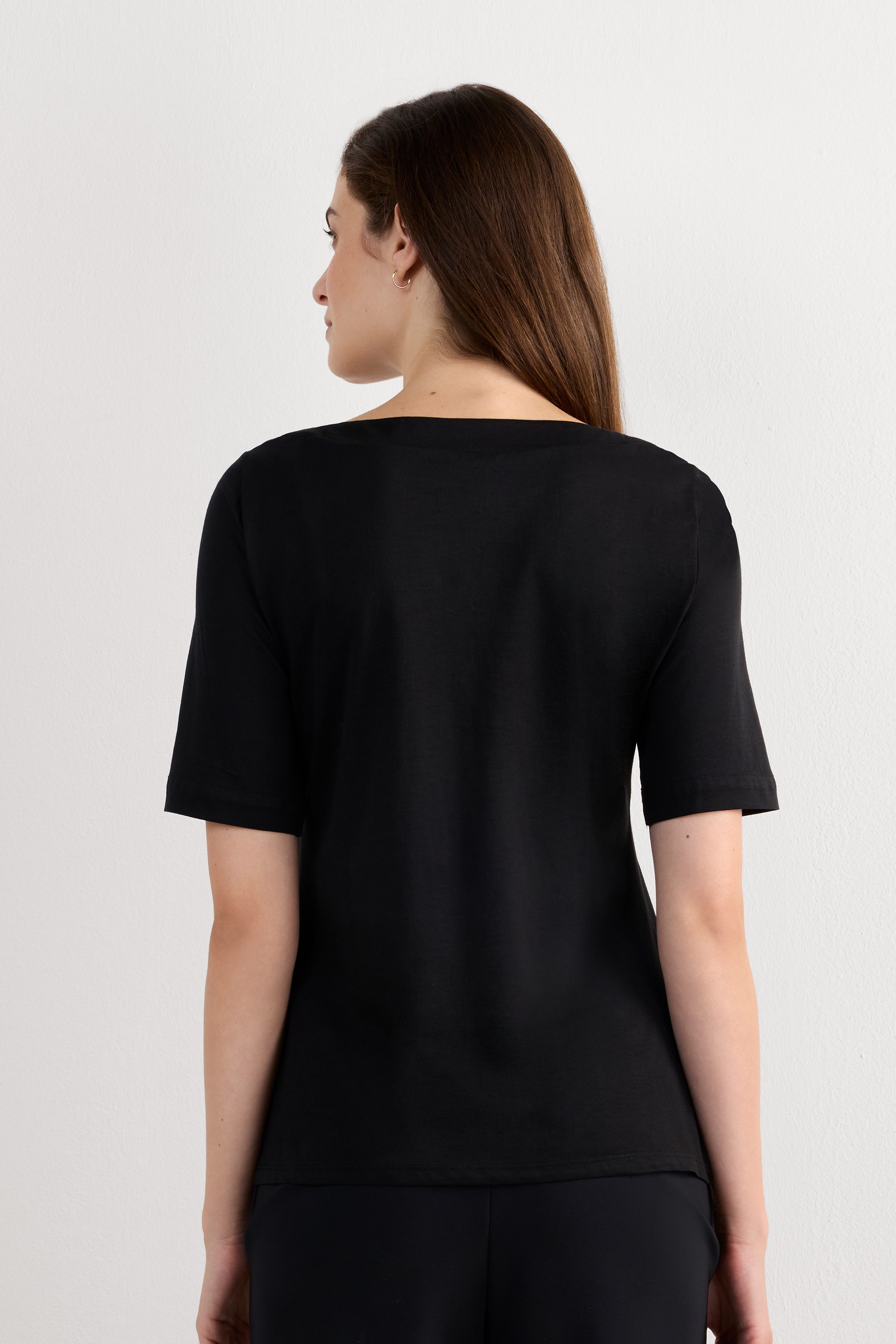 Ultrafreshコットン ショートスリーブ ボートネック ニット