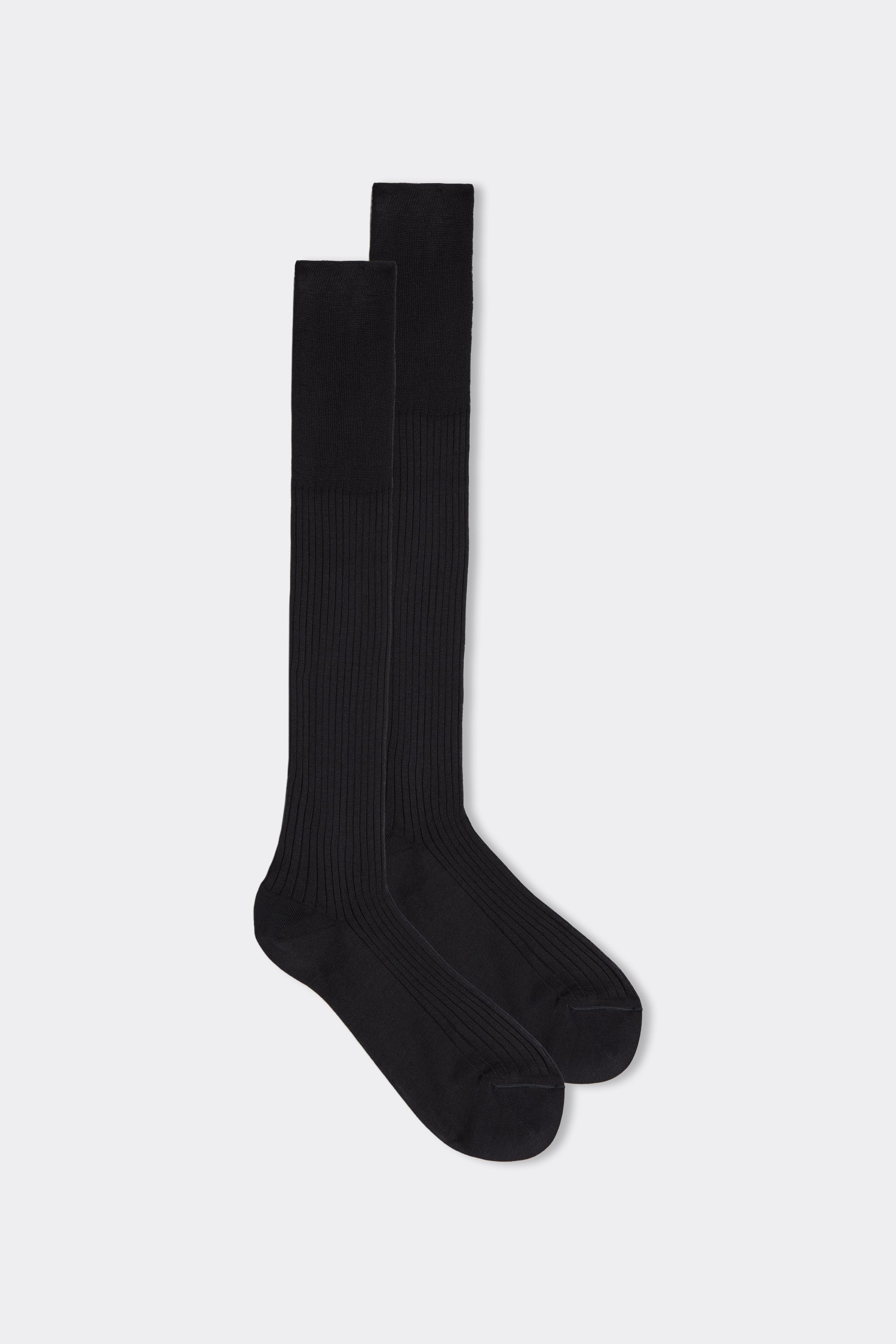Long Ribbed Cotton Lisle Socks