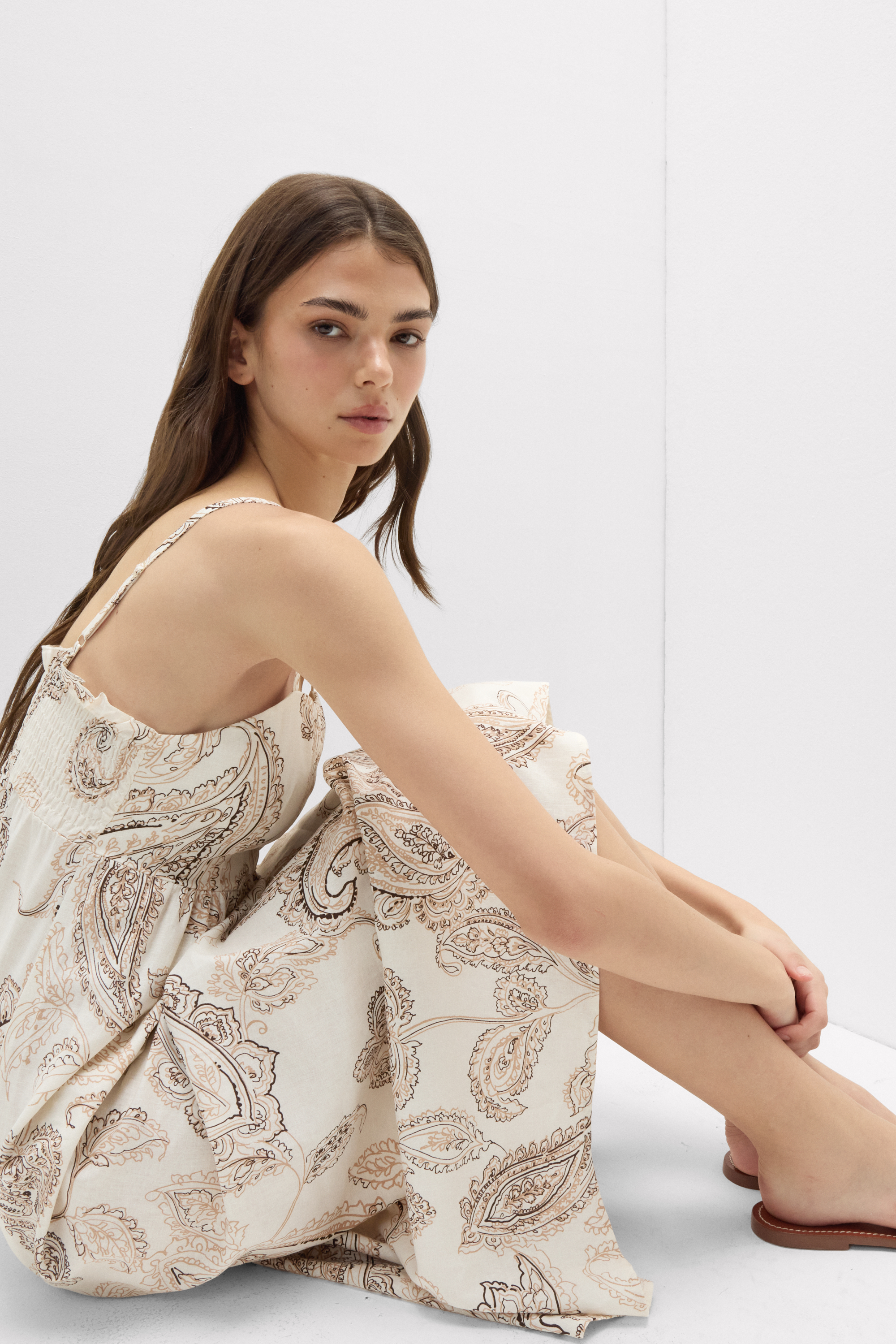 "Get Noticed" ファブリック ロングスリップドレス