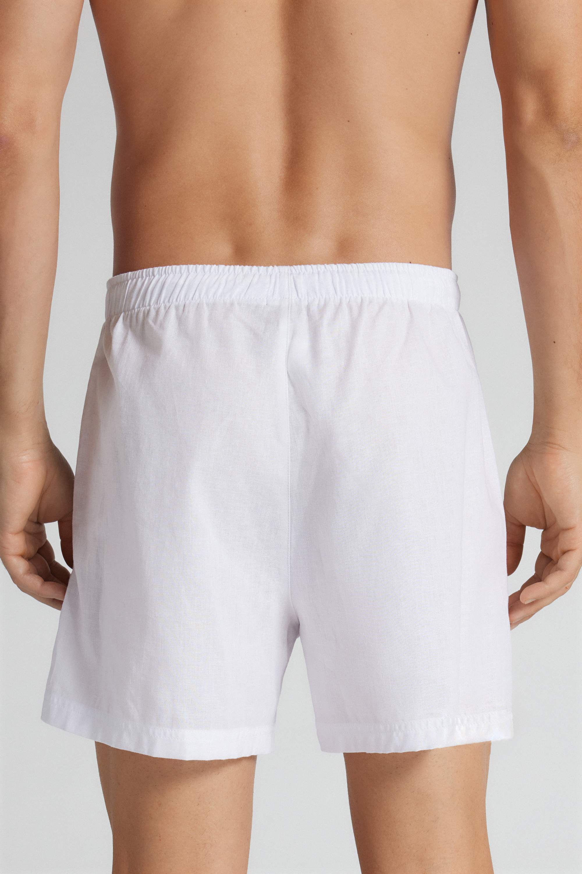 メンズ リネン＆コットン ショートパンツ