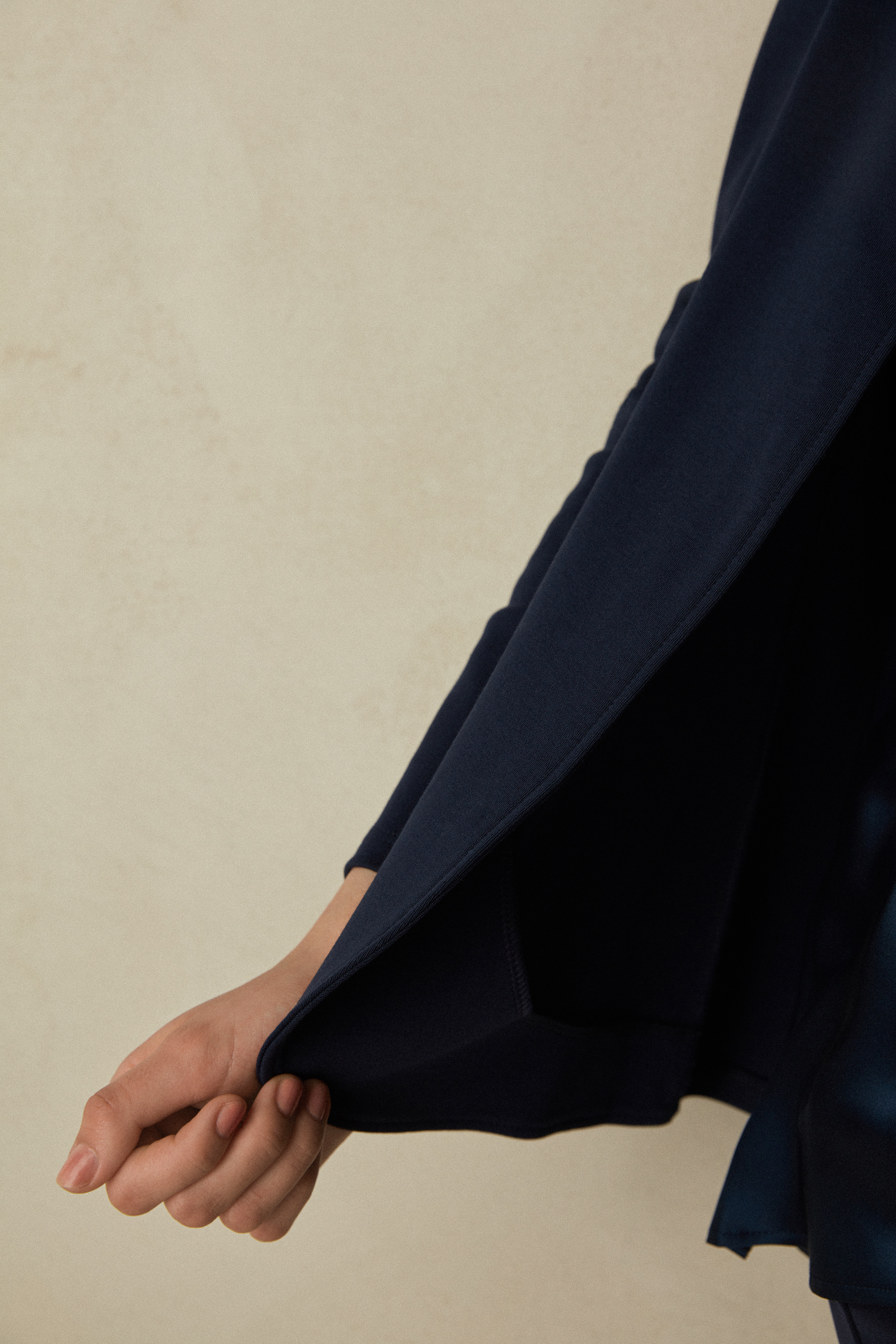 コットン インターロック編み 長袖カーディガン