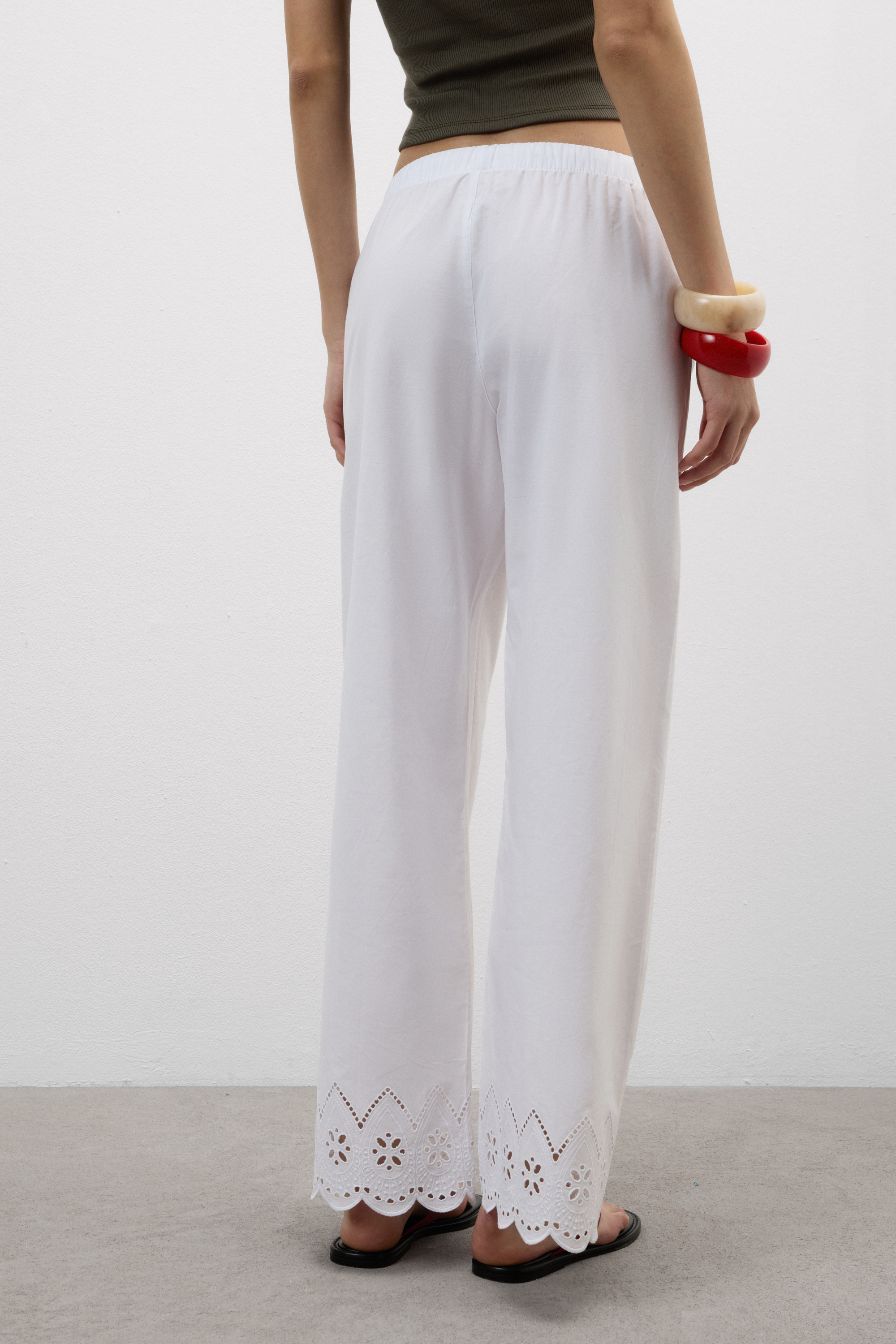 &ldquo;Made with Love&rdquo; サンガロ コットンファブリック ロングパンツ