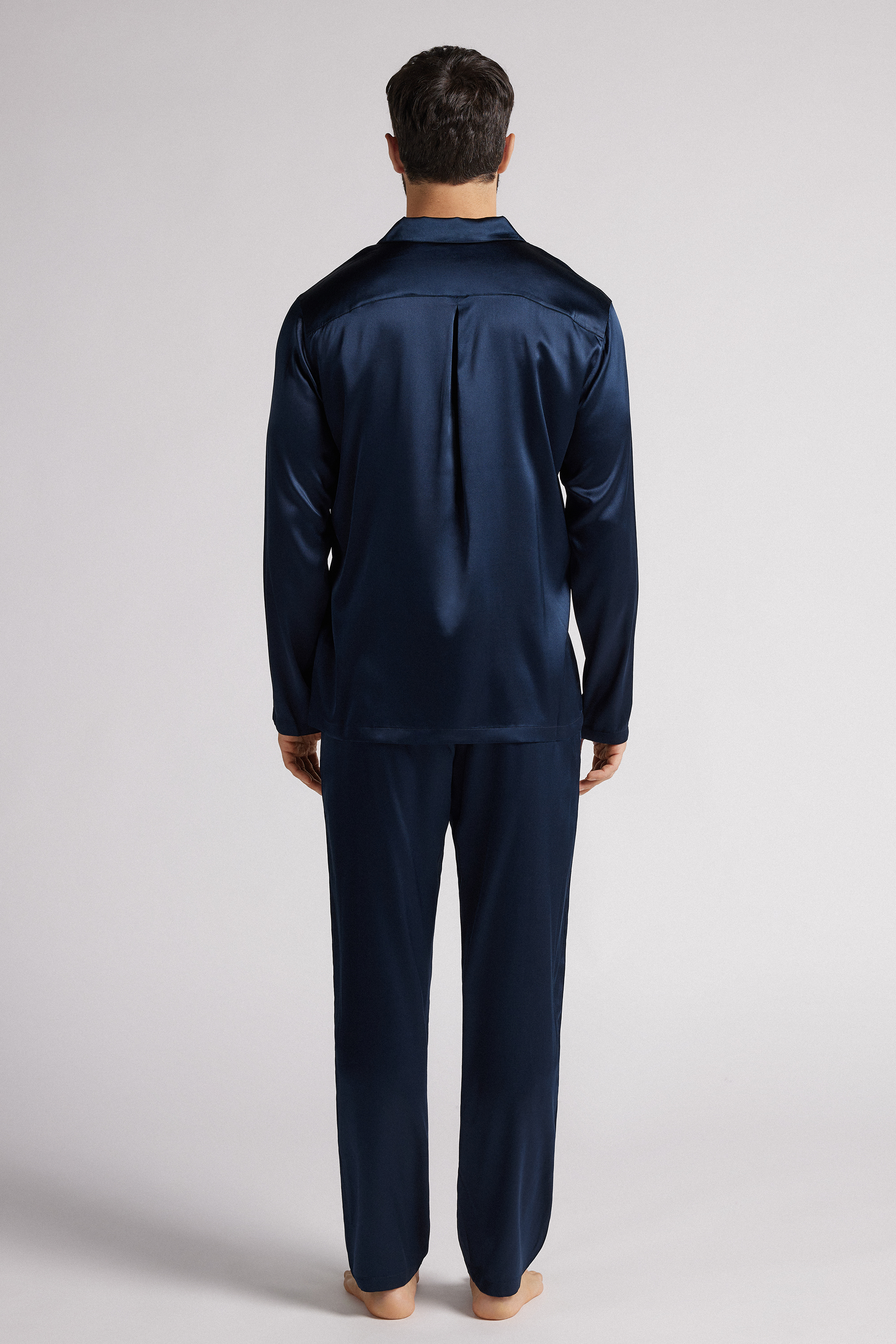 シルク ロングパジャマ