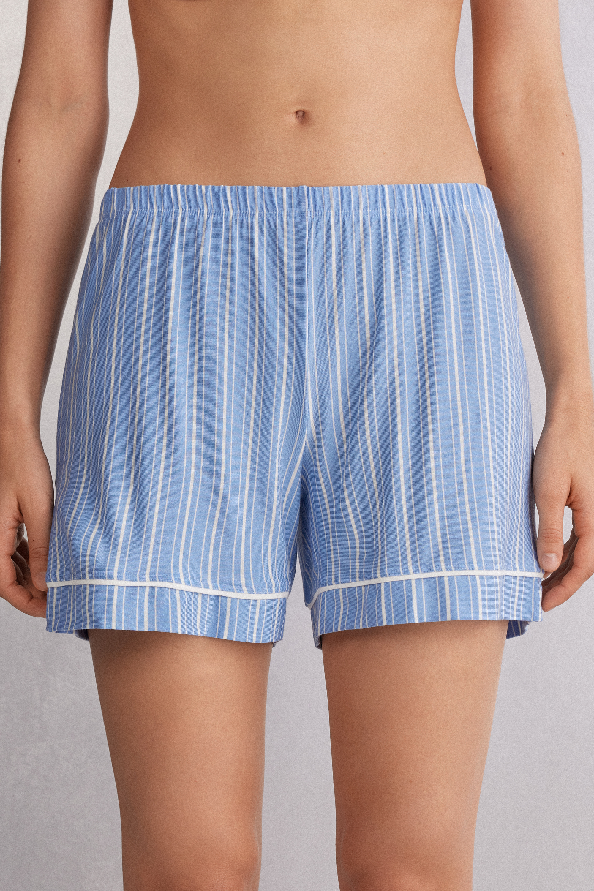 ストライプ オックスフォード モダール ショートパンツ