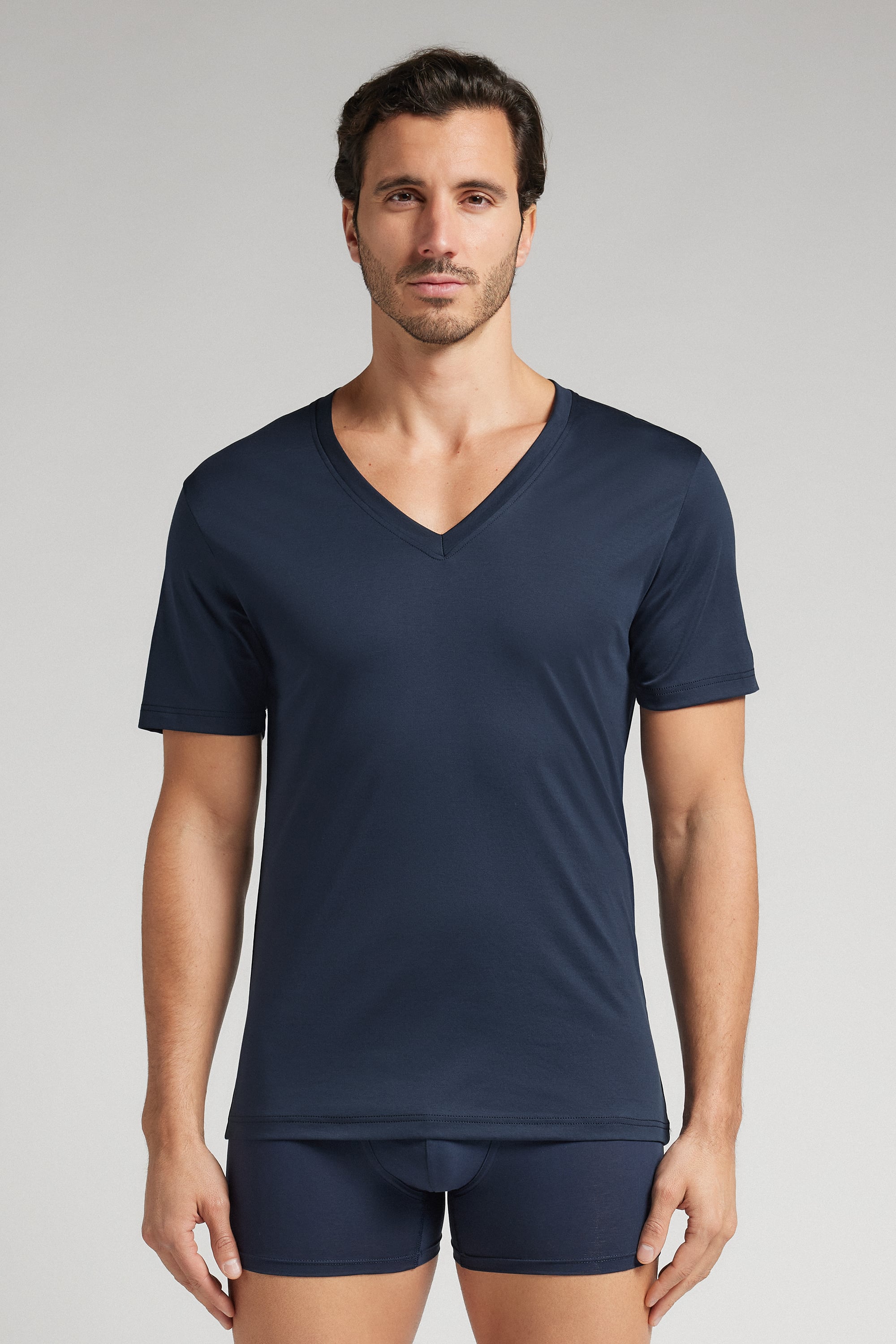 マーセライズド プレミア コットン filo Premium Vネック Tシャツ