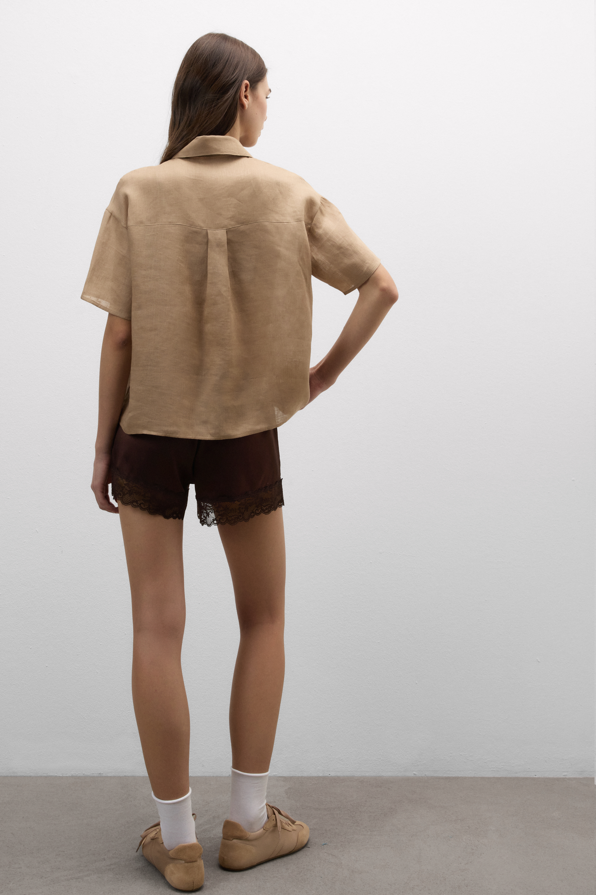 The Pure Linen リネンファブリック ショートスリーブ シャツ