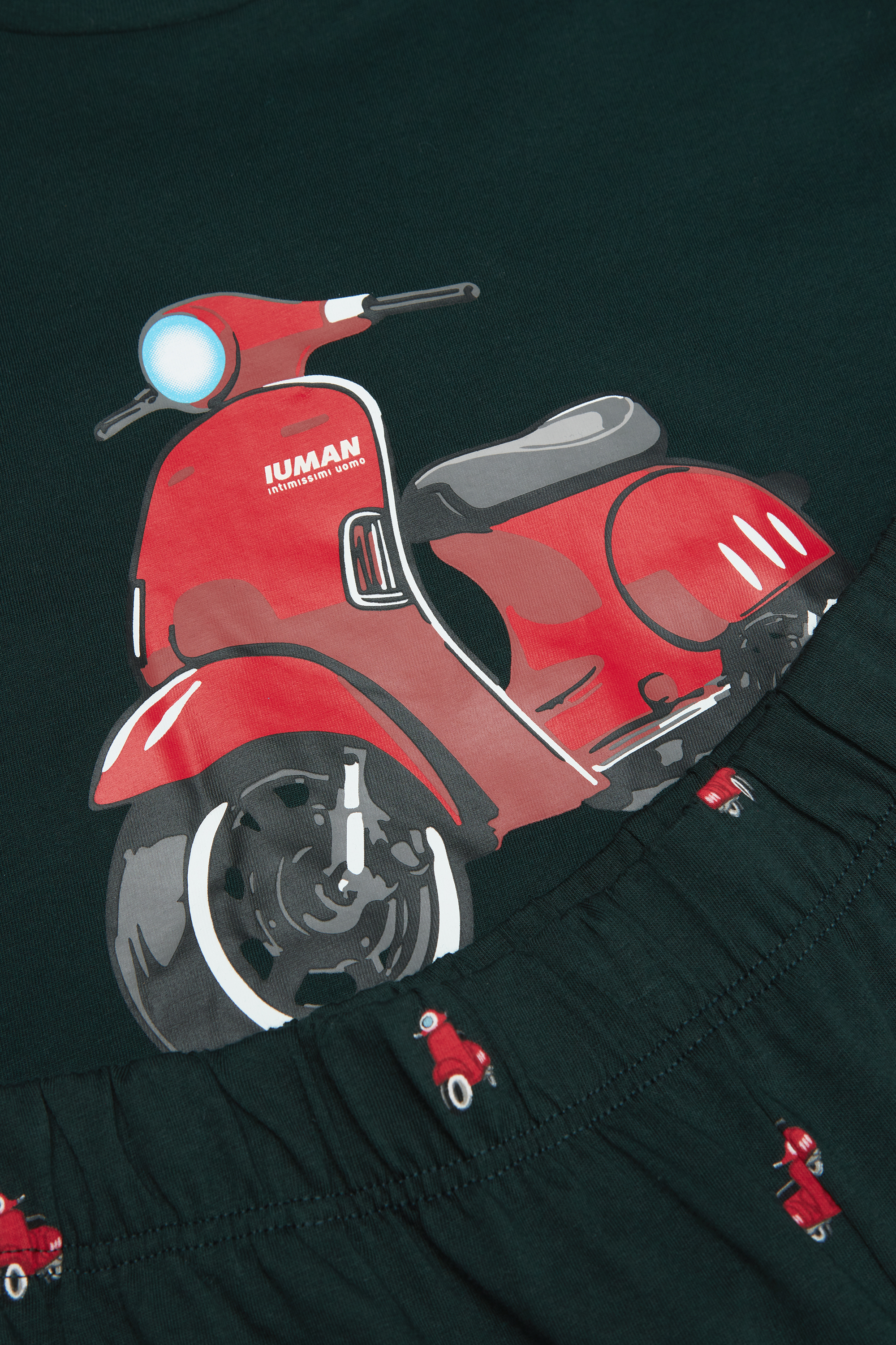 スクータープリント コットン ショートパジャマ