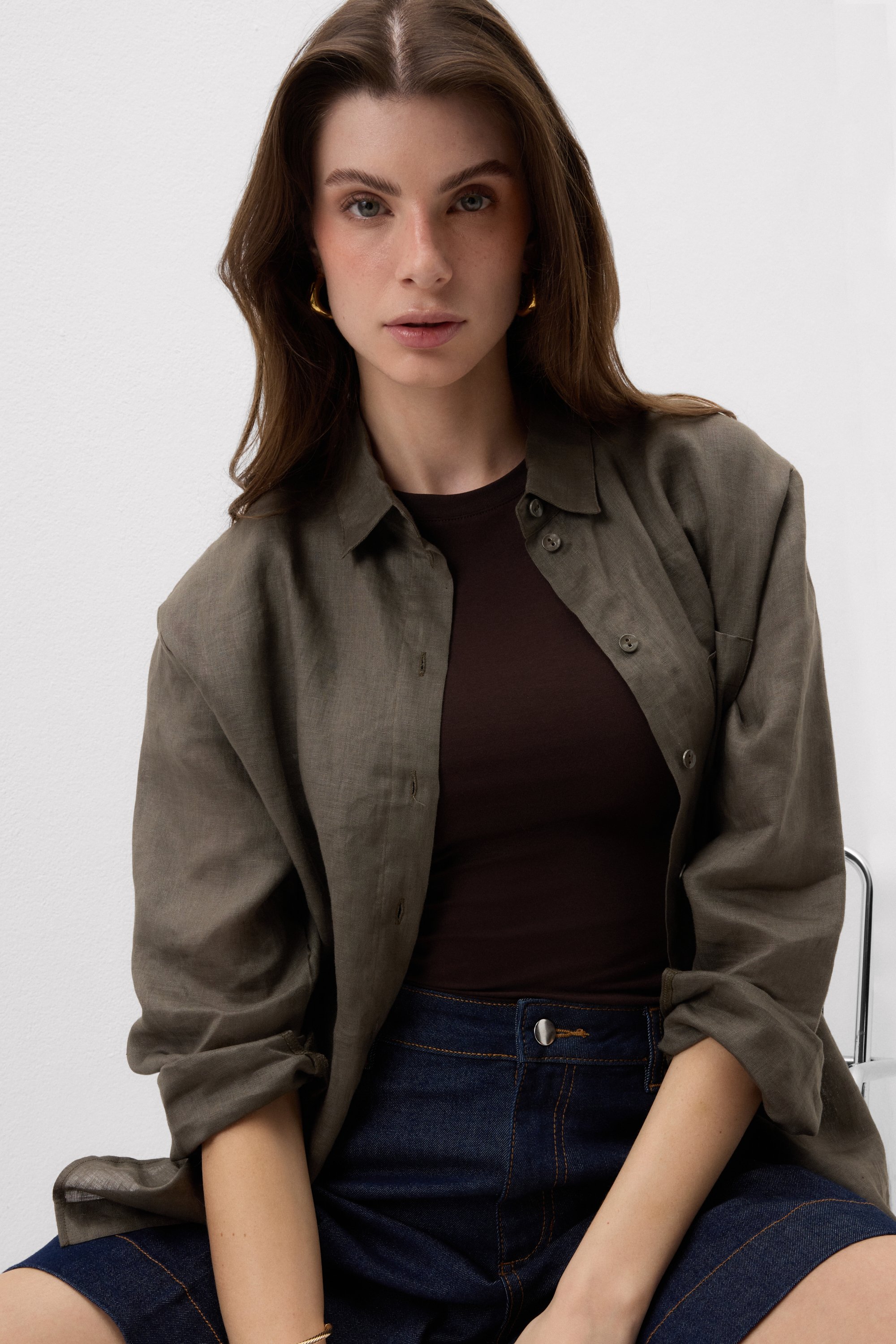The Pure Linen リネンファブリック シャツ