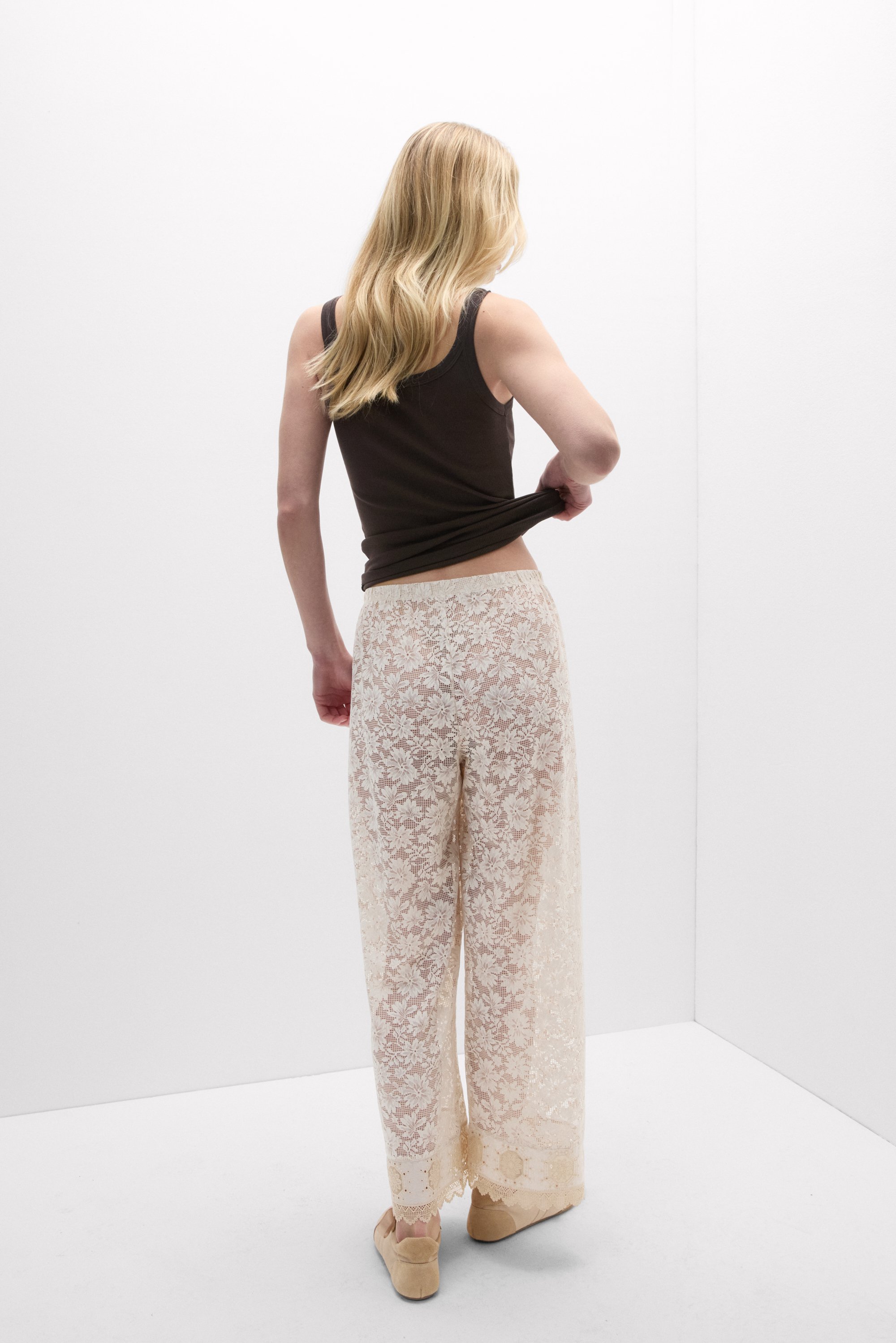 Midsummer Dream レース ロングパンツ