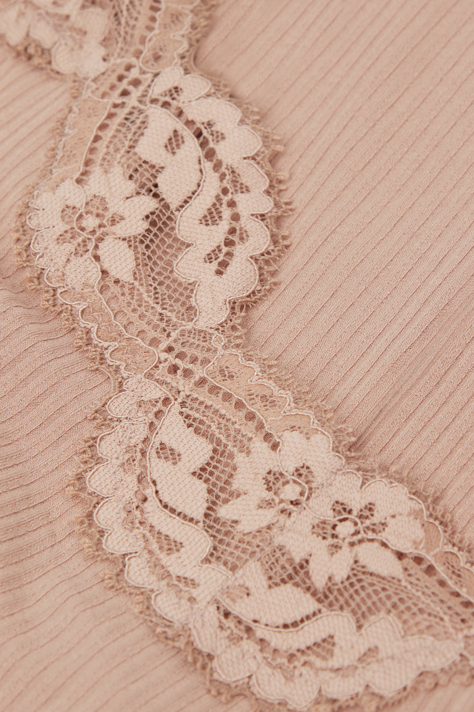 Your Everyday Wear レース リブ トップス