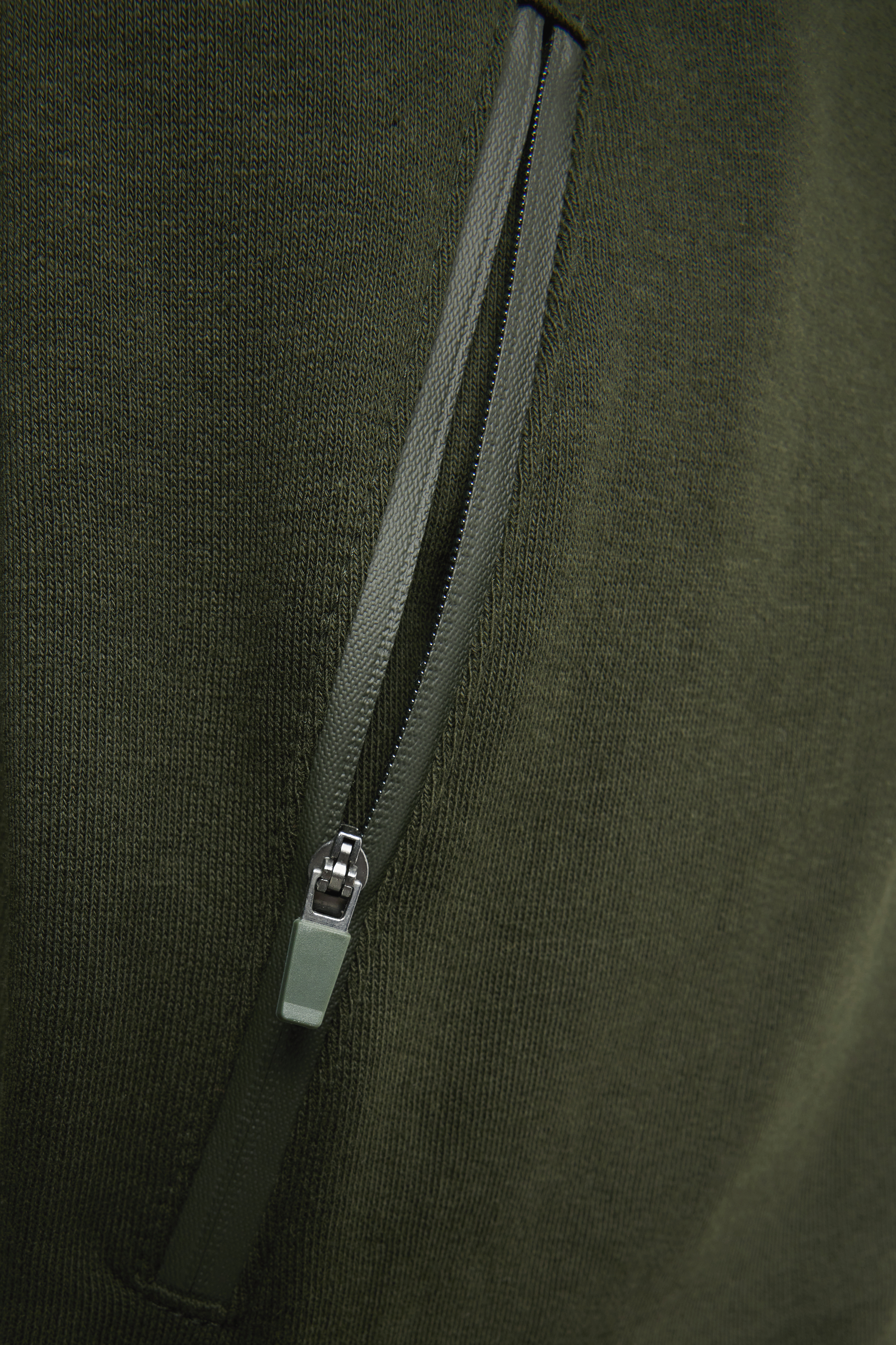 ファスナー付き コットン スウェットシャツ