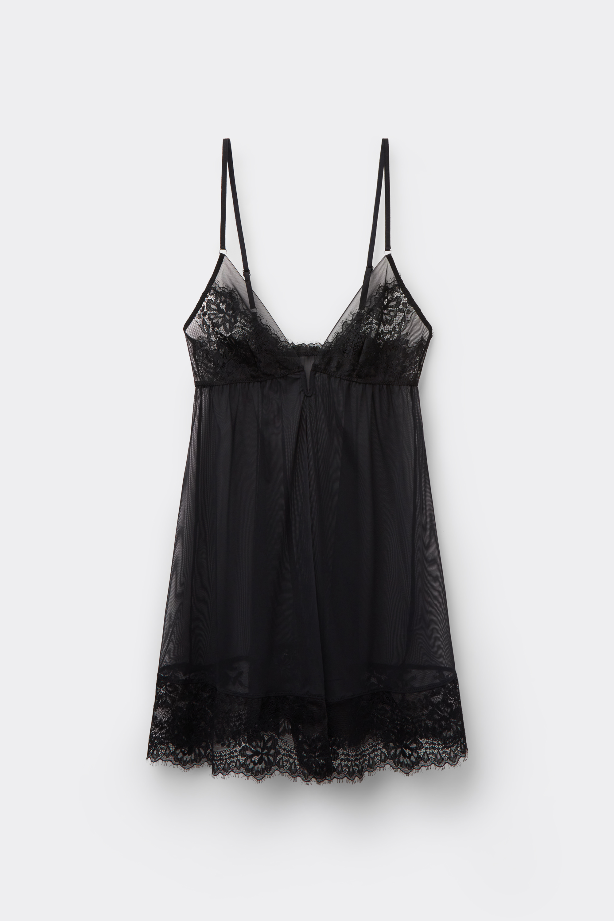 Sheer Glamour チュール＆レース ベビードール