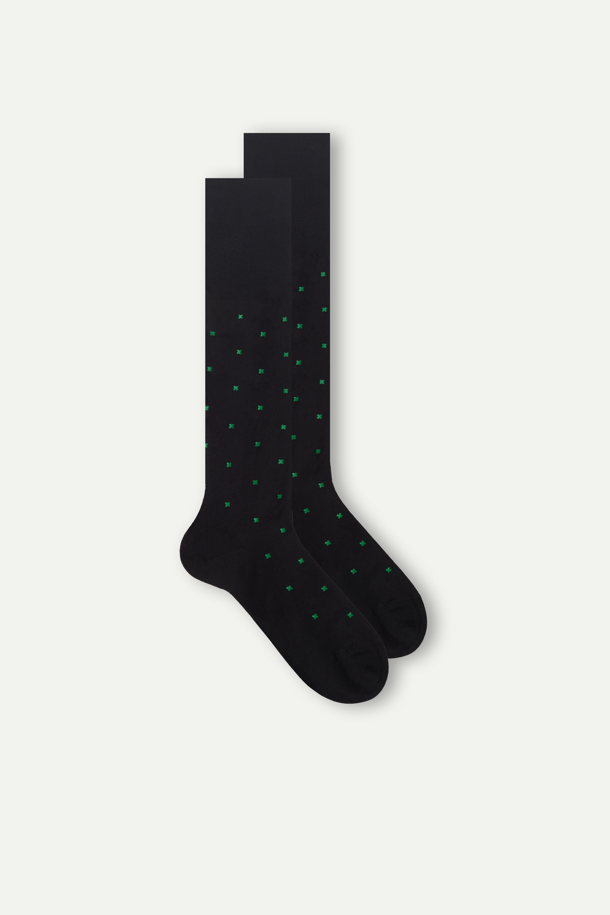Men’s Long Socks in Patterned Lisle Cotton Intimissimi