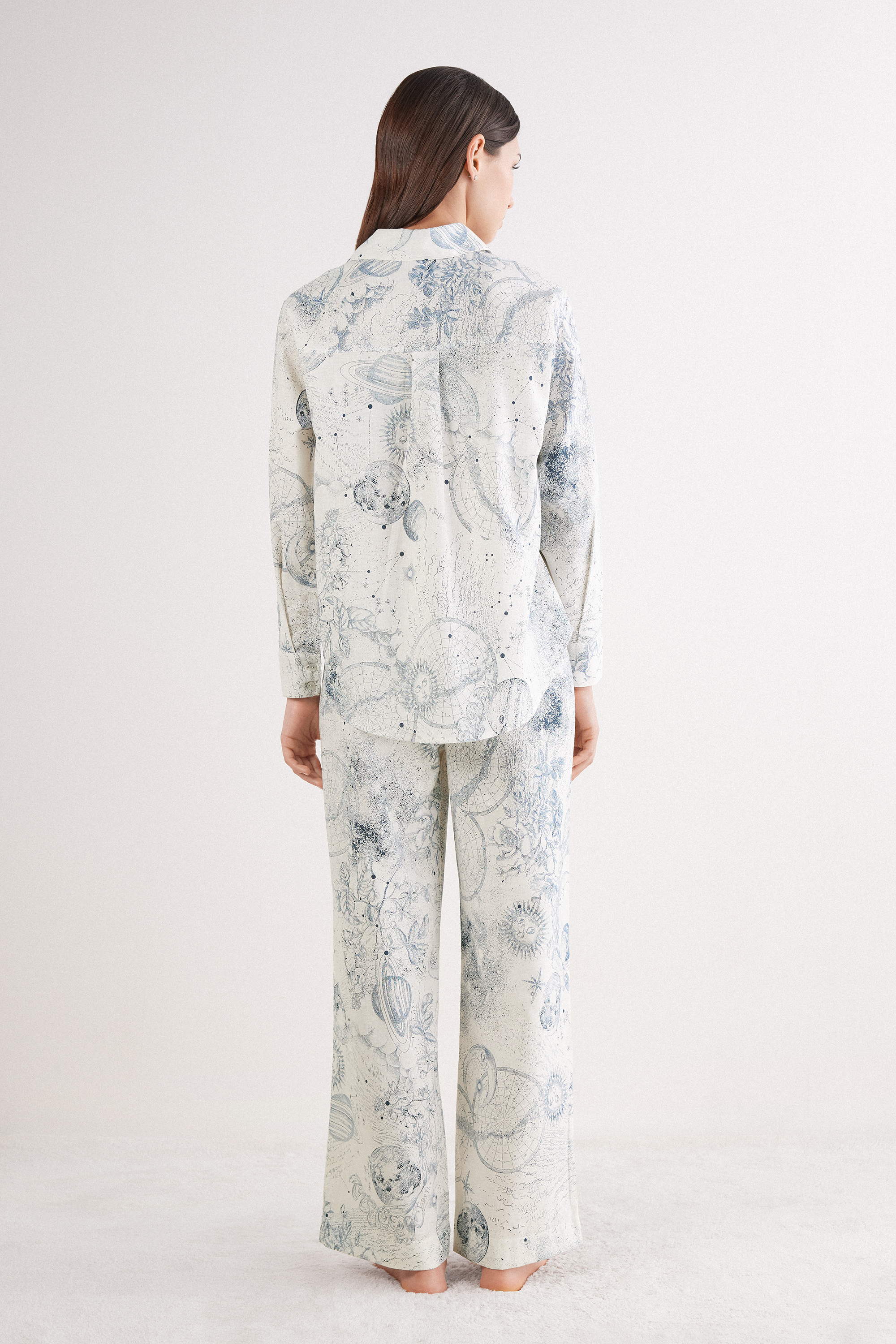 Luxury Dreams リネン＆コットン ロングパジャマ