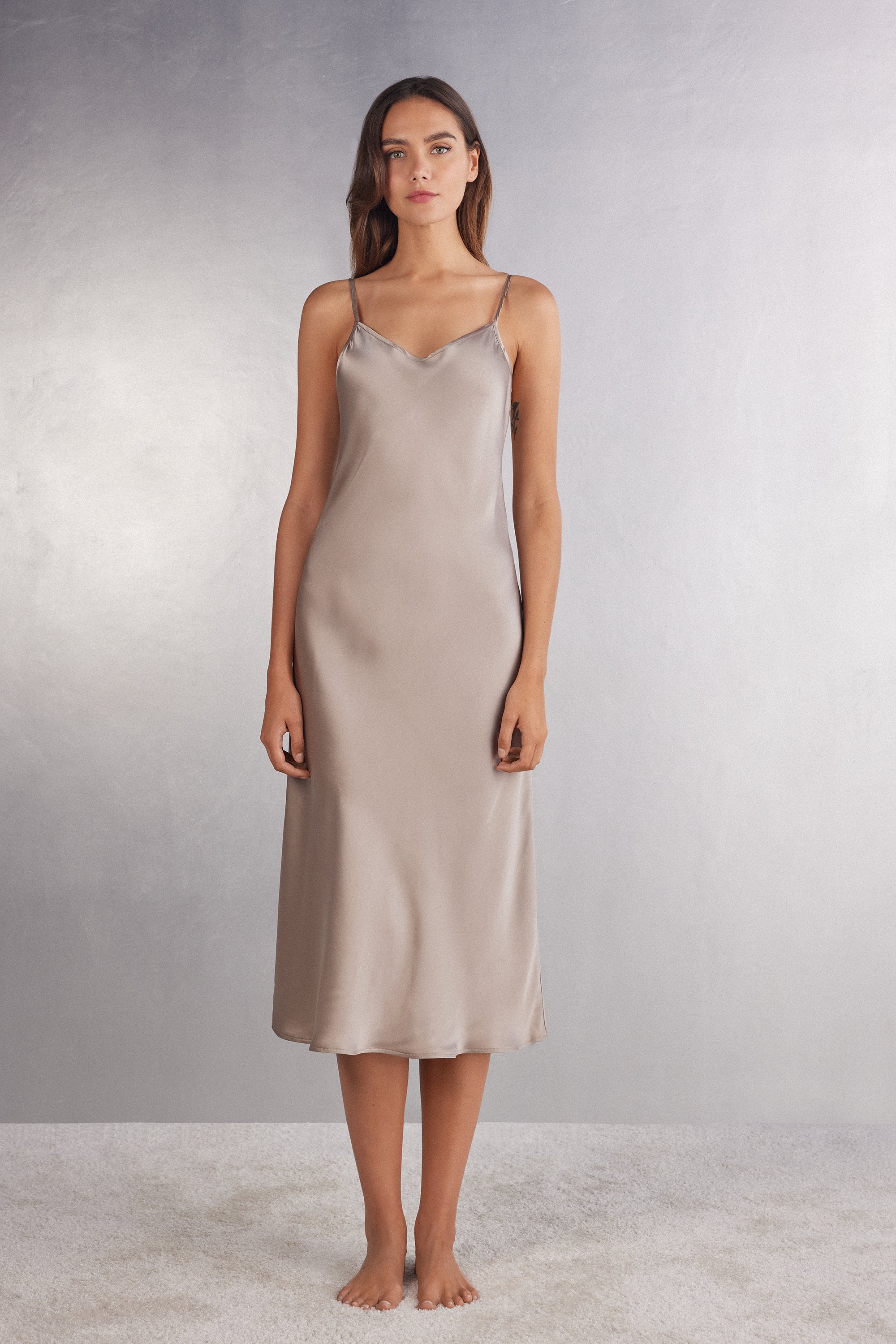 Midi-Length Slip in Silk